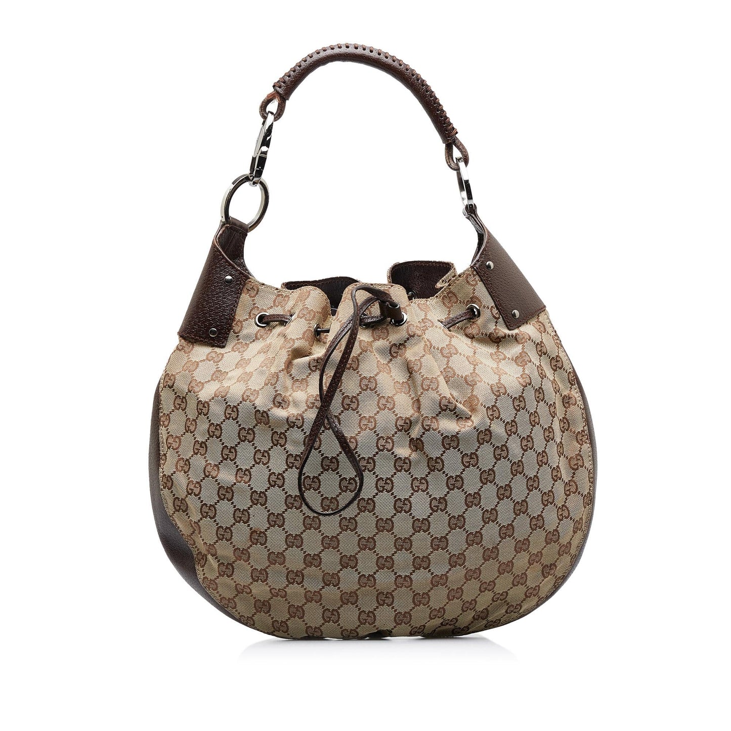 Gucci GG SHG-4cK0K3 Canvas Calf Brown Shoulder Bag