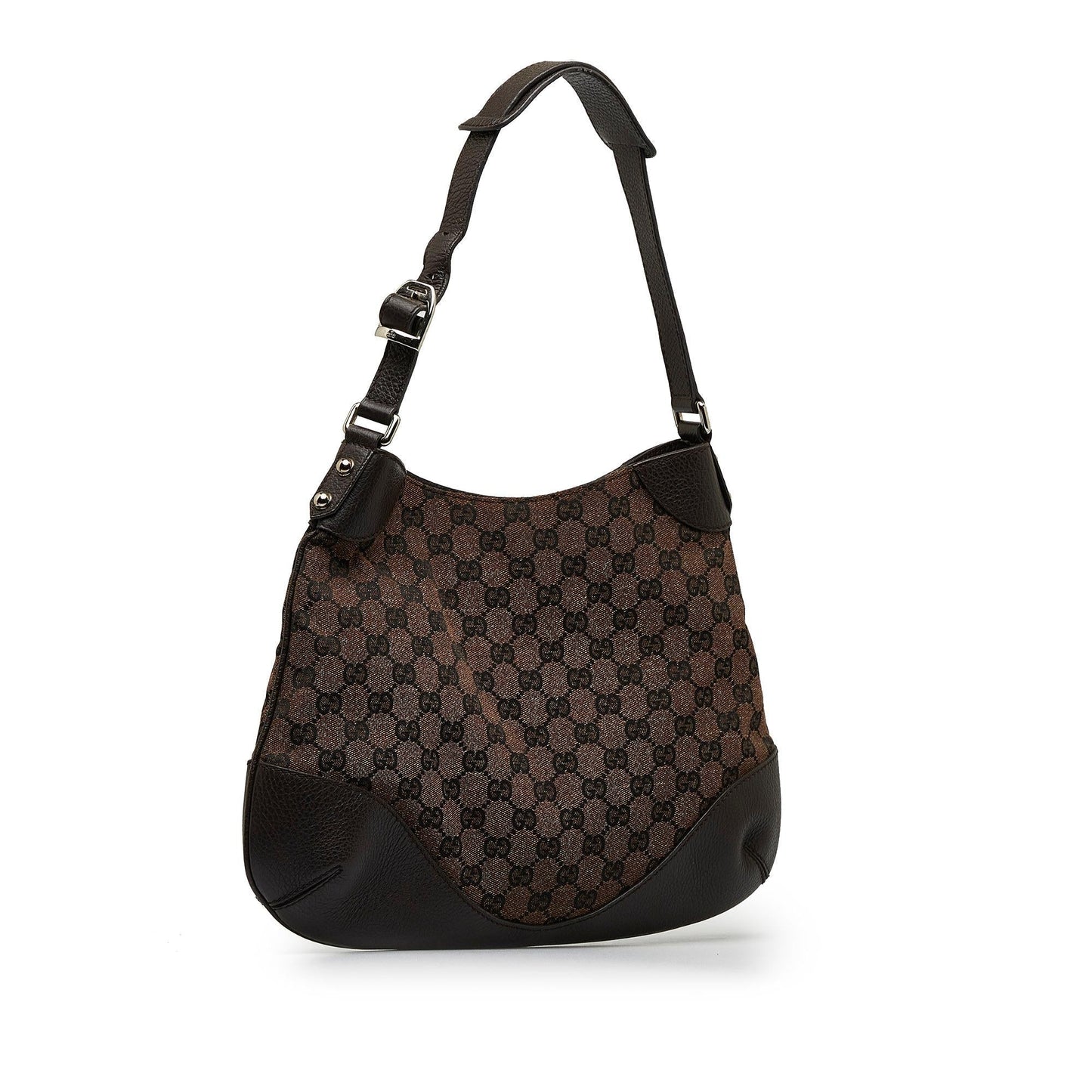 Gucci GG SHG-HzNmEq Canvas Calf Brown Shoulder Bag