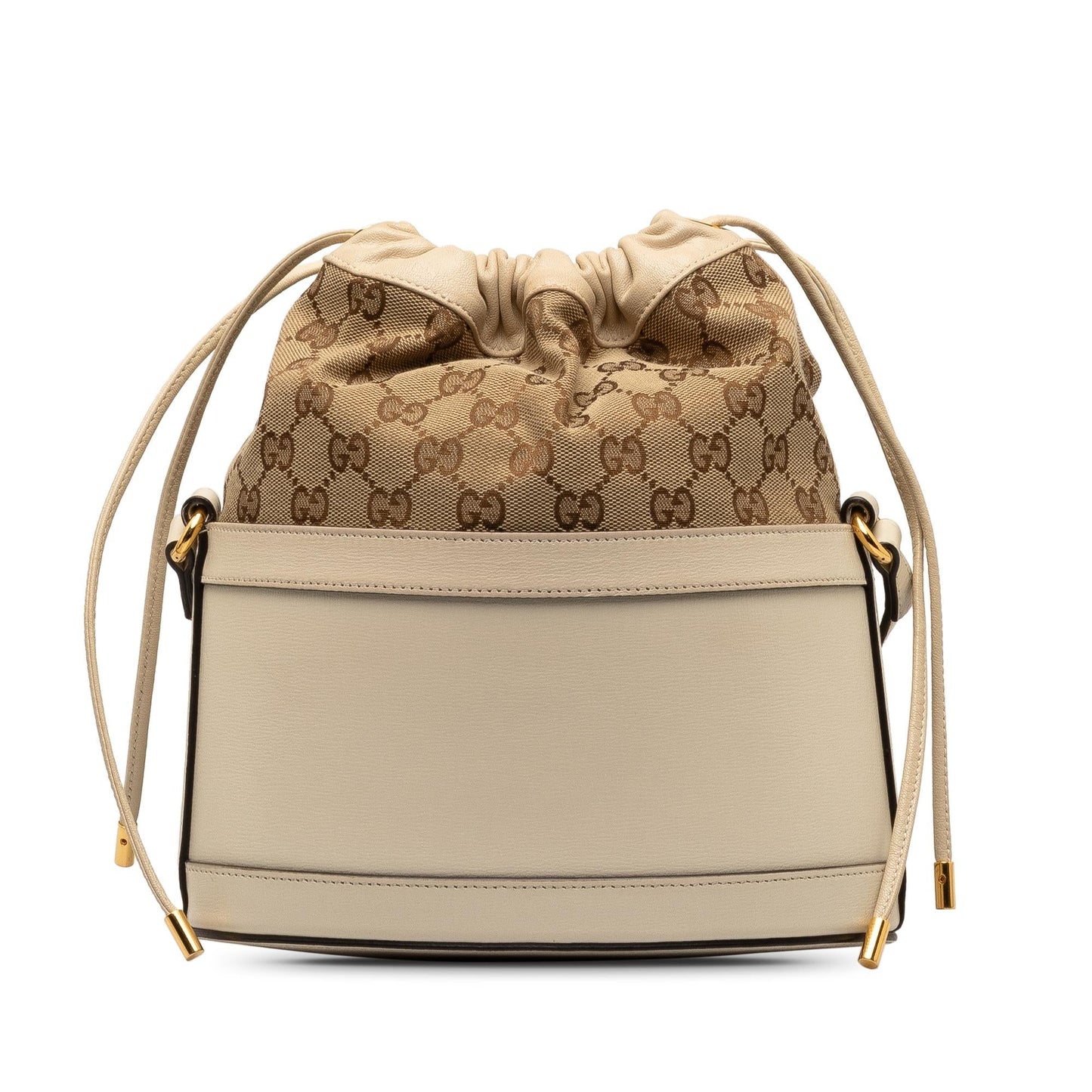 Gucci GG Horsebit SHG-sD1os5 Canvas Calf Brown Bucket Shoulder Bag