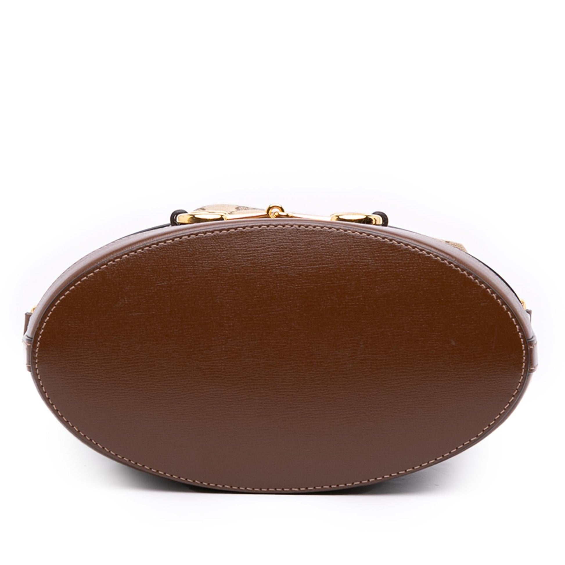 Gucci GG Horsebit Canvas Bucket Shoulder Bag