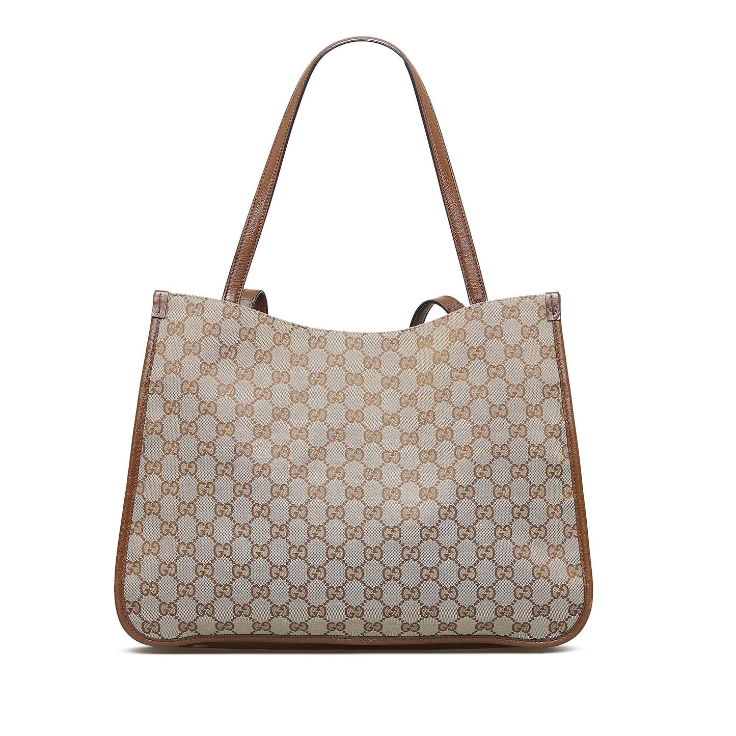 Gucci GG Horsebit SHG-efXOqF Canvas Brown Tote Bag