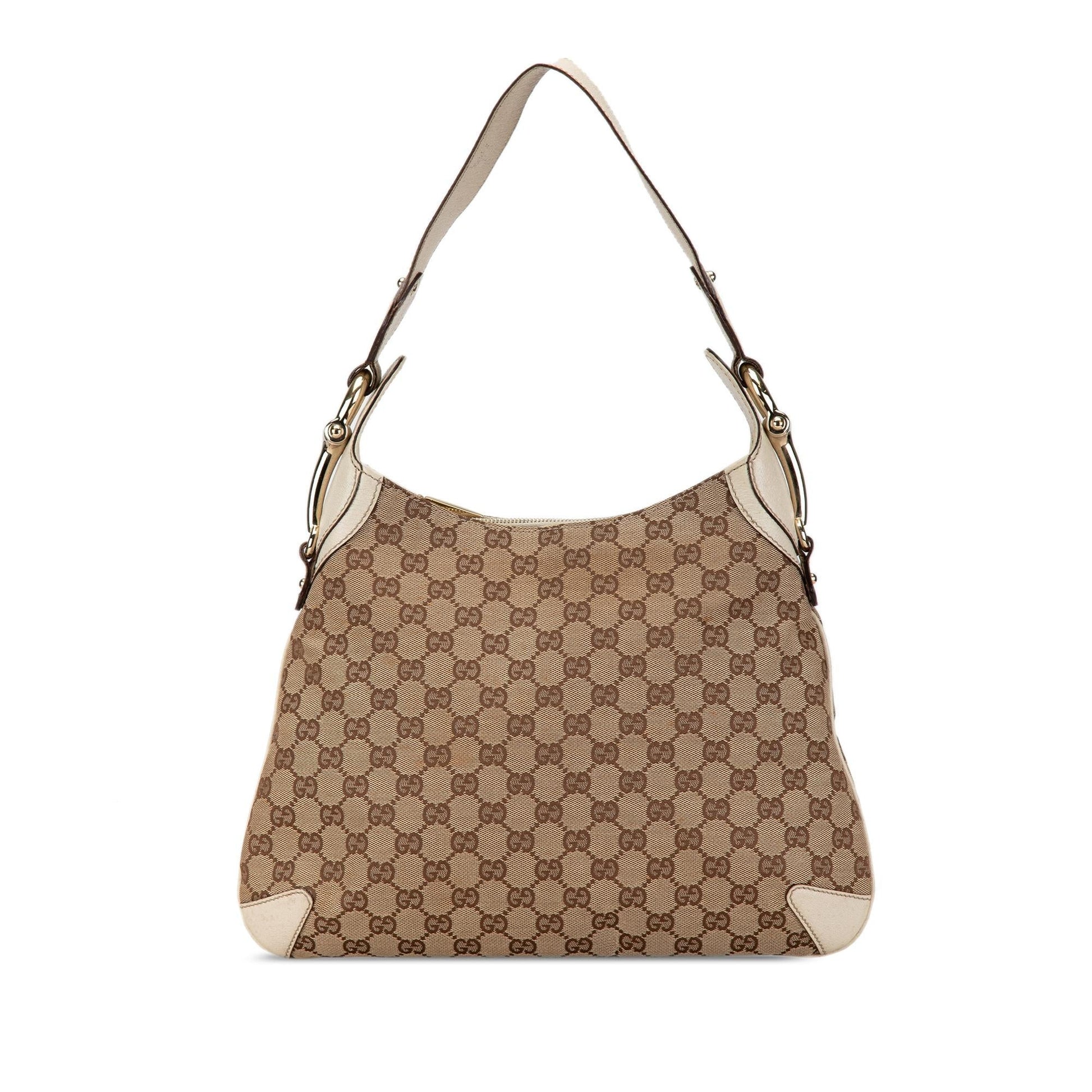 Gucci GG Horsebit Creole SHG-W6hAf3 Canvas Brown Shoulder Bag