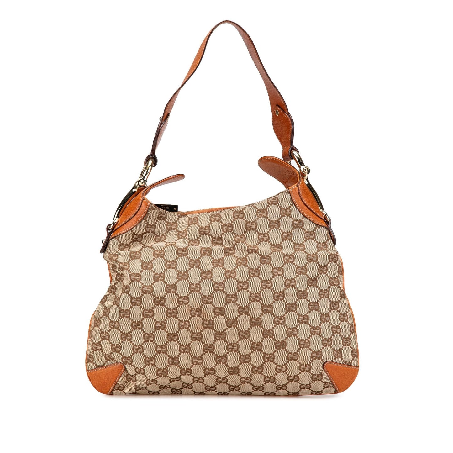 Gucci GG Horsebit Creole Canvas Calf Brown Shoulder Bag