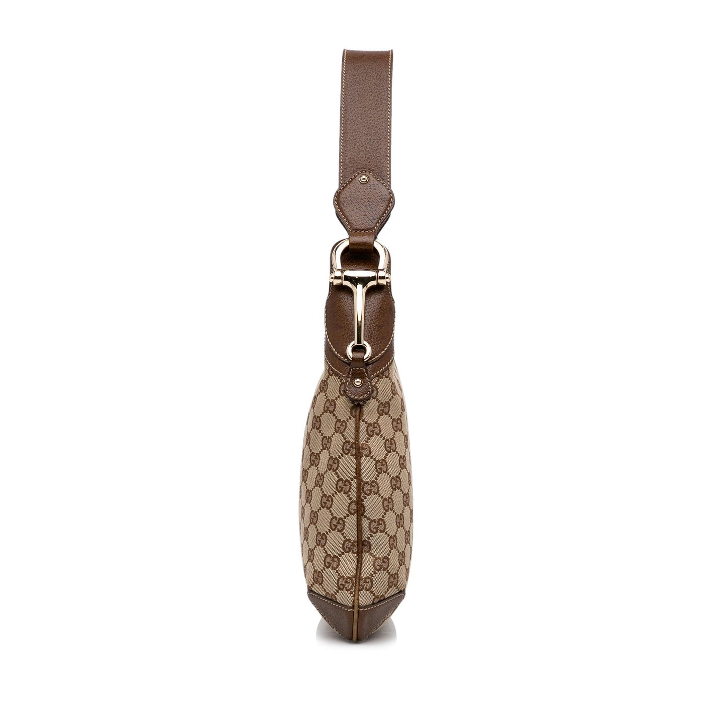 Gucci GG Horsebit Creole SHG-7WckAN Canvas Calf Brown Shoulder Bag
