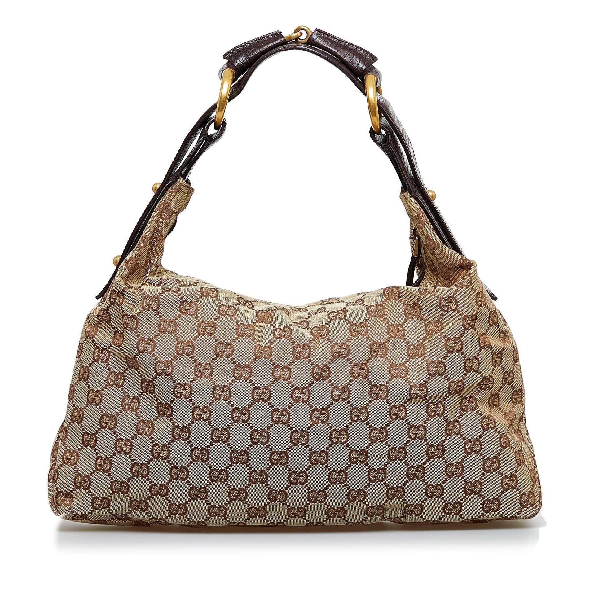 Gucci GG Horsebit SHG-Df8Cbe Canvas Brown Shoulder Bag