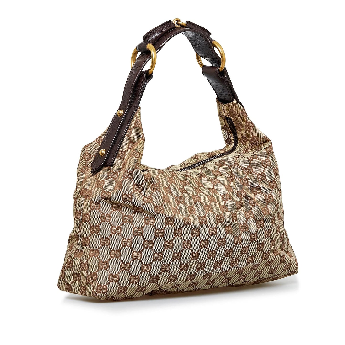 Gucci GG Horsebit SHG-Df8Cbe Canvas Brown Shoulder Bag