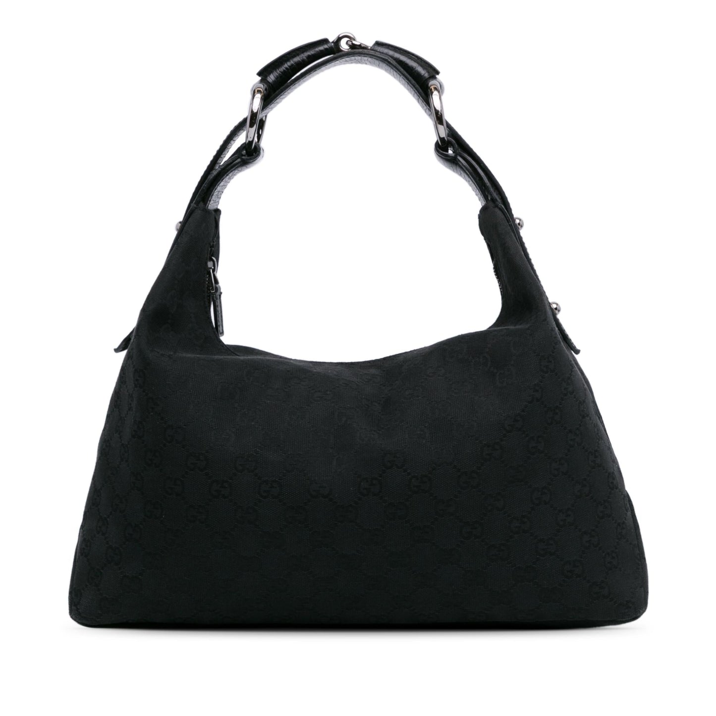 Gucci GG Horsebit SHG-07dStE Canvas Black Shoulder Bag