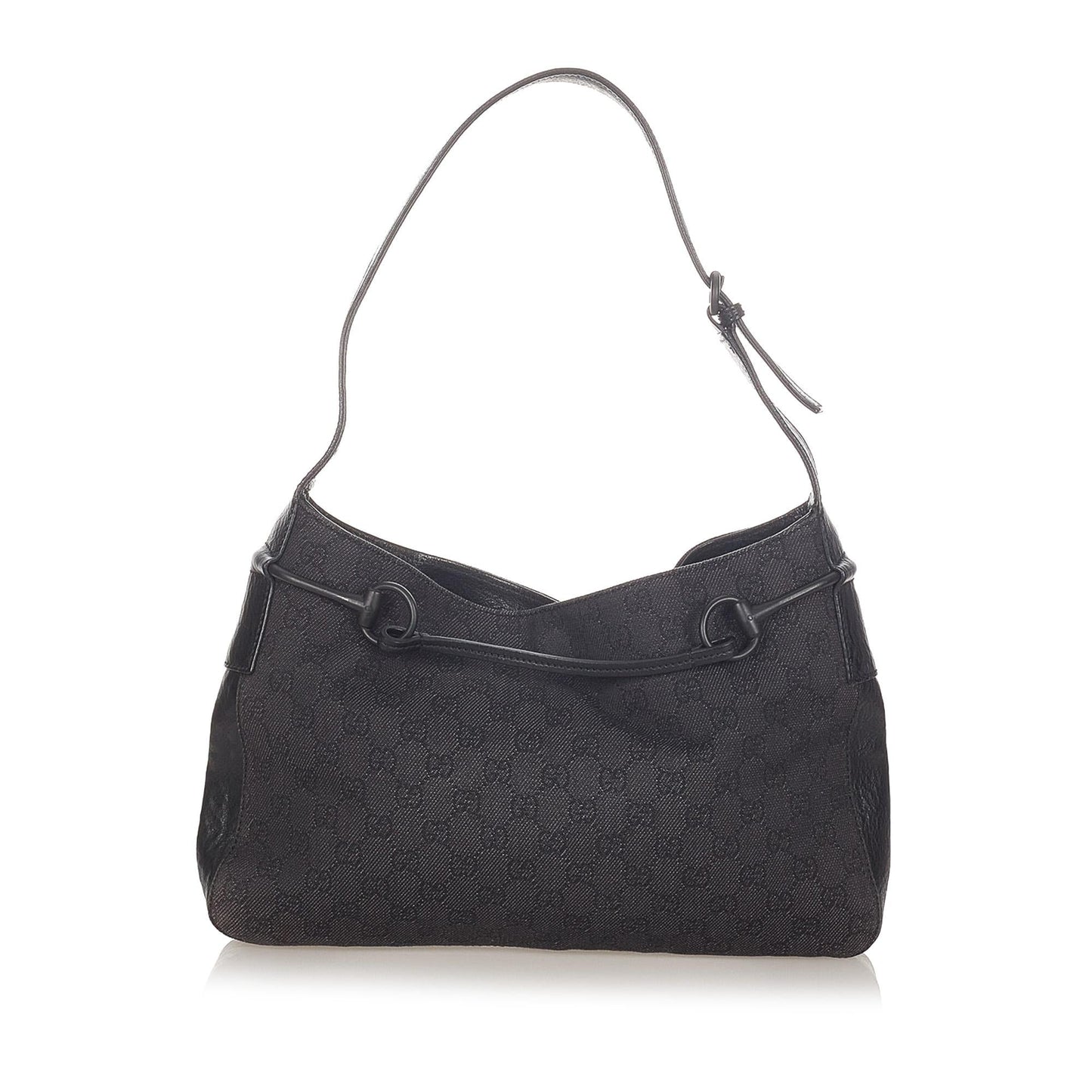 Gucci GG Horsebit SHG Canvas Black Shoulder Bag Bag Shg