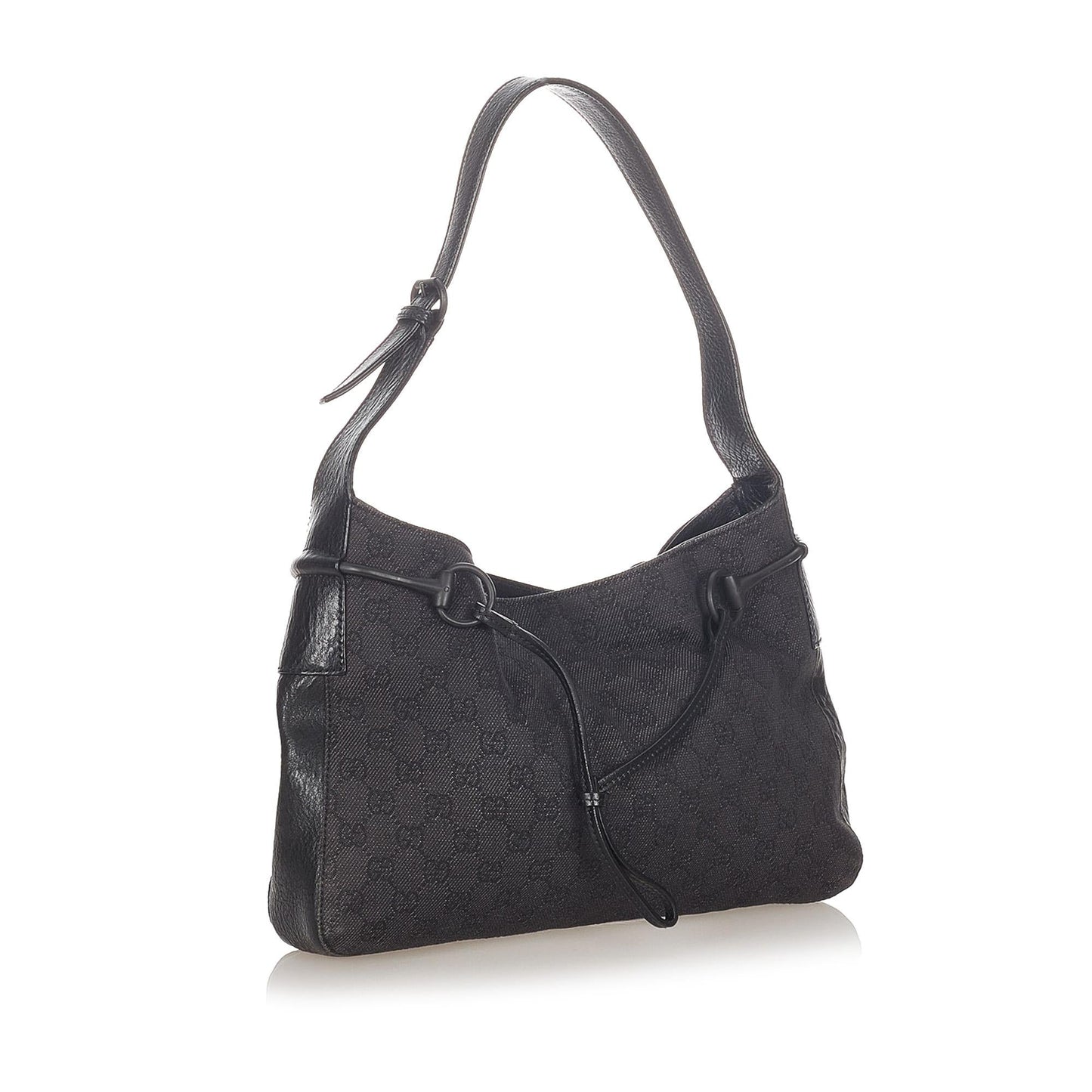 Gucci GG Horsebit SHG Canvas Black Shoulder Bag Bag Shg