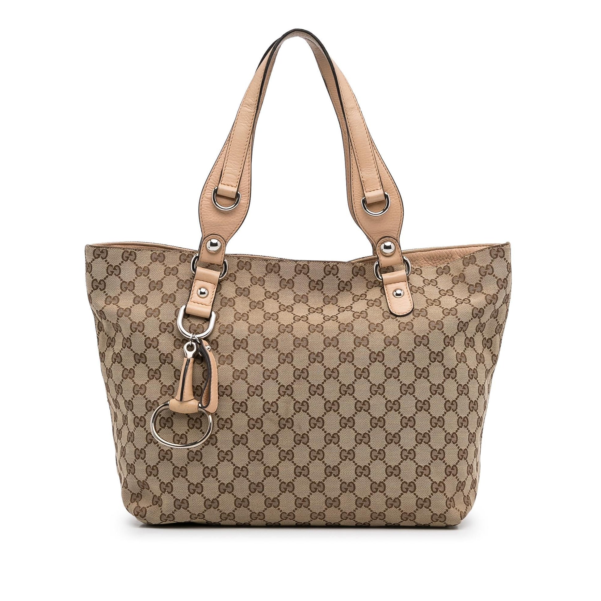 Gucci GG Icon Bit SHG-b5nkIO Canvas Brown Tote Bag