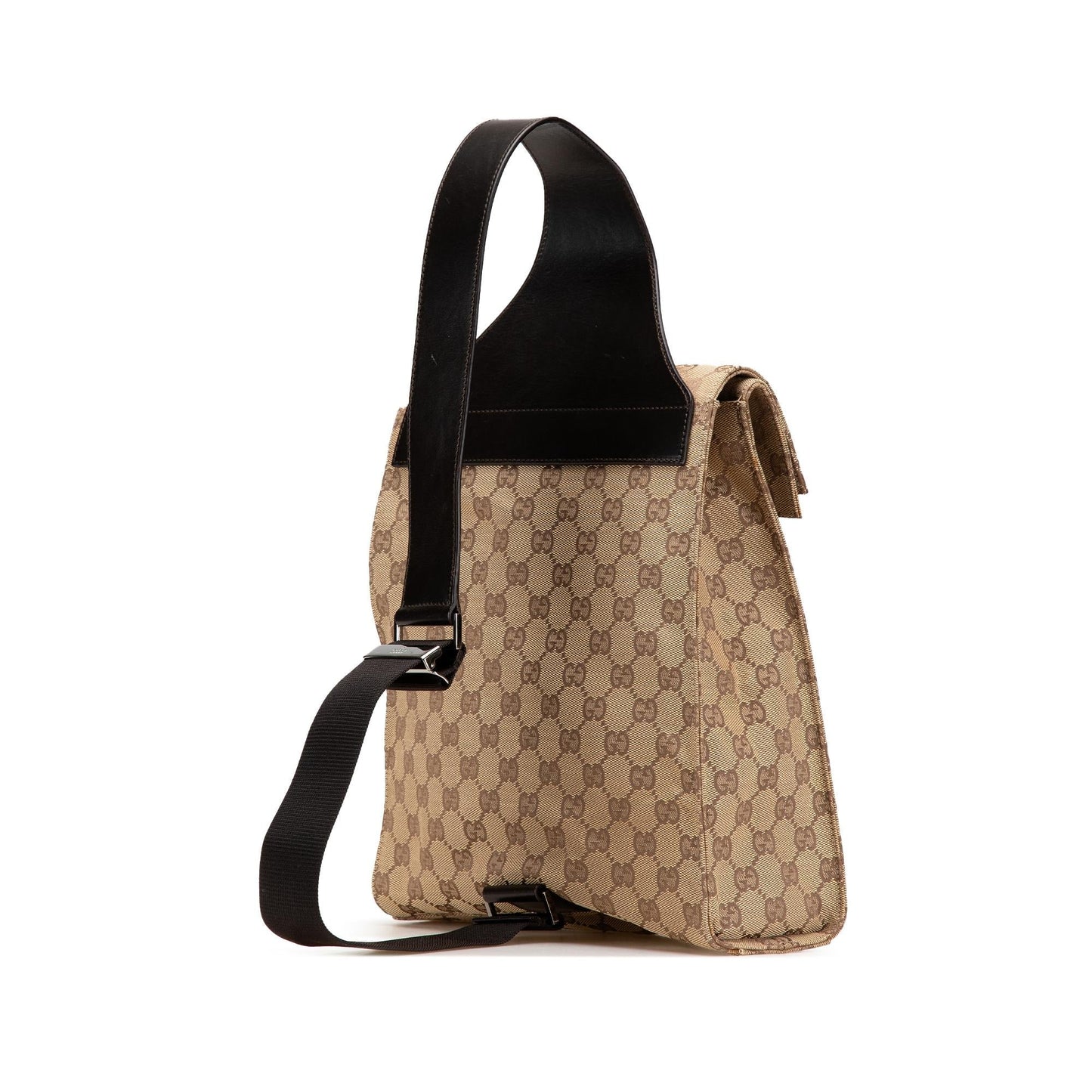 Gucci GG Jackie Backpack Canvas Calf Brown