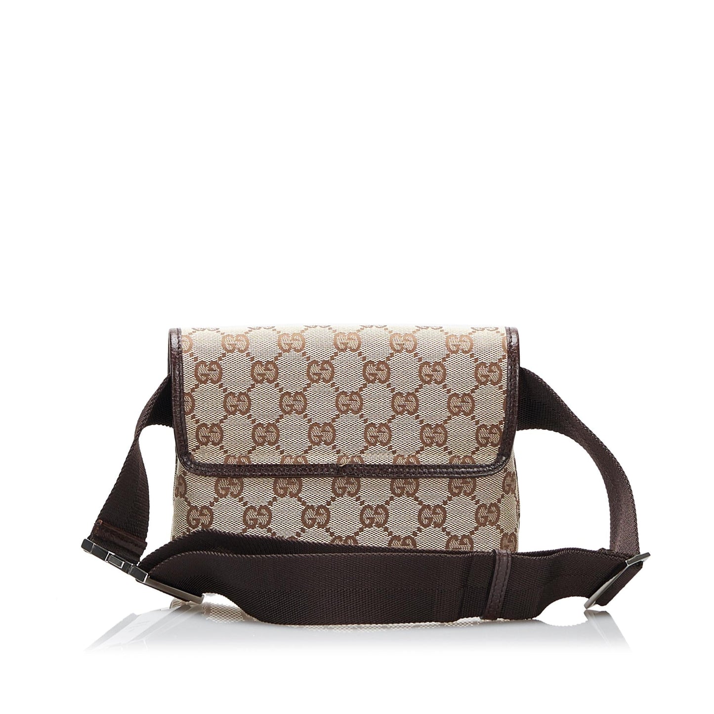 Gucci GG Jackie Belt SHG-2ZRcec Canvas Brown Accessory