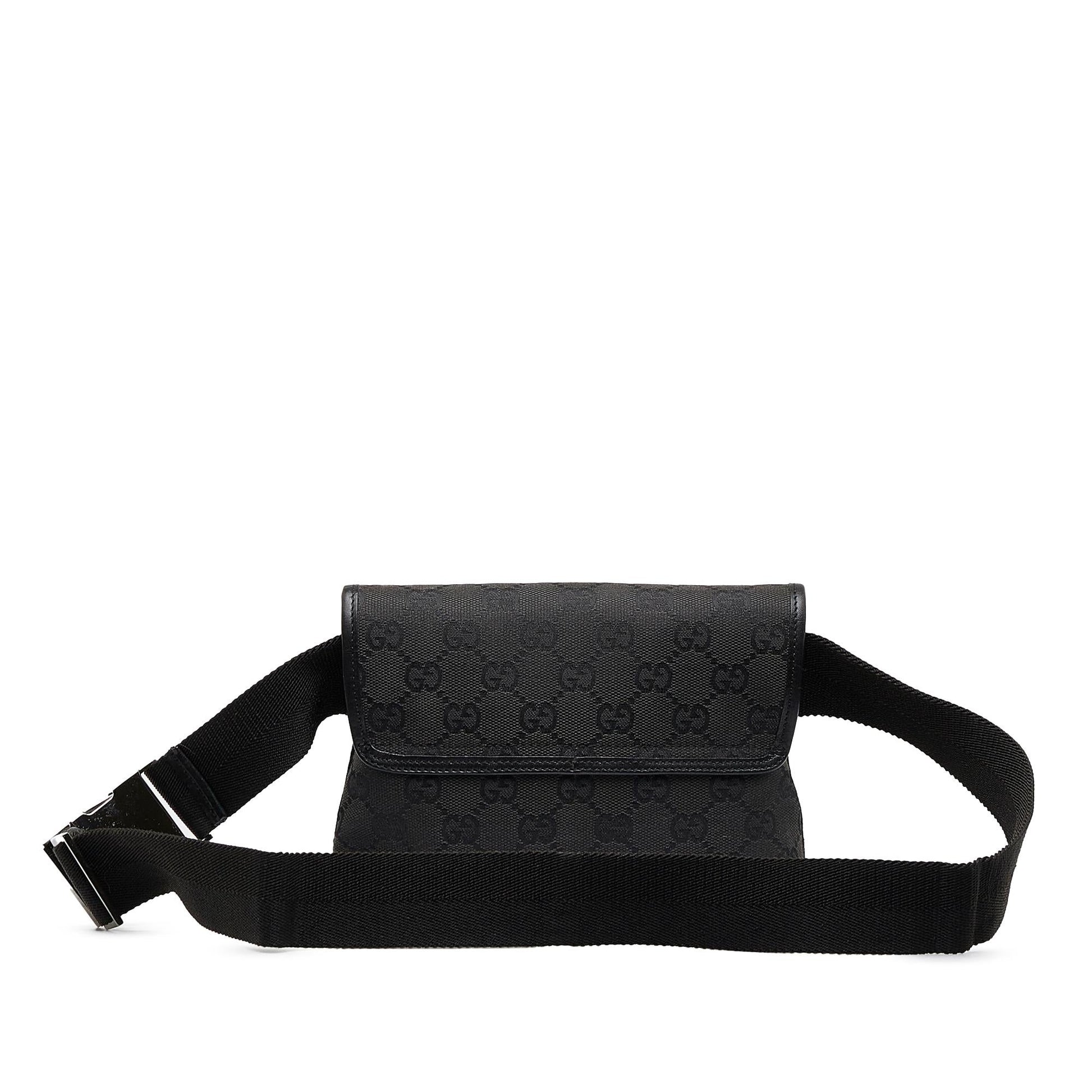 Gucci GG Jackie Belt SHG-qKm8H9 Canvas Black Accessory