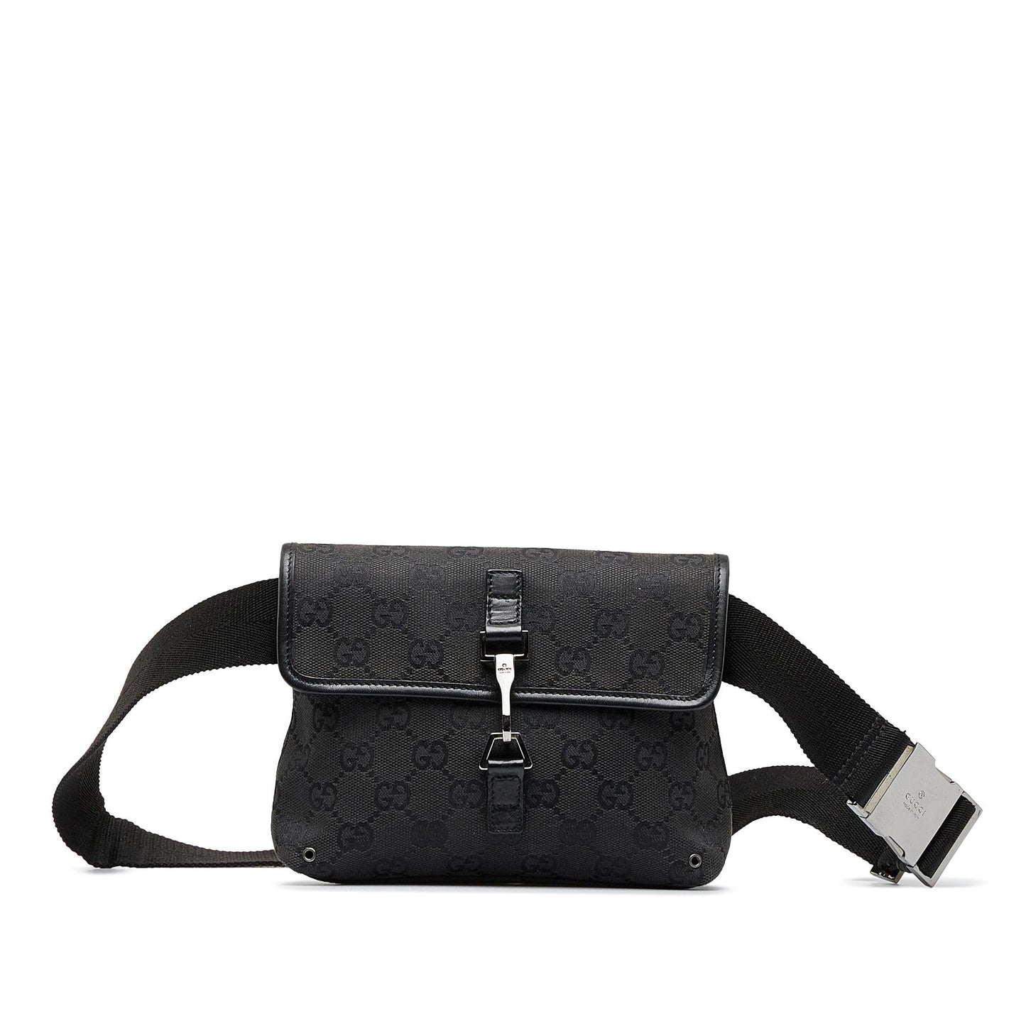Gucci GG Jackie Belt SHG-qKm8H9 Canvas Black Accessory