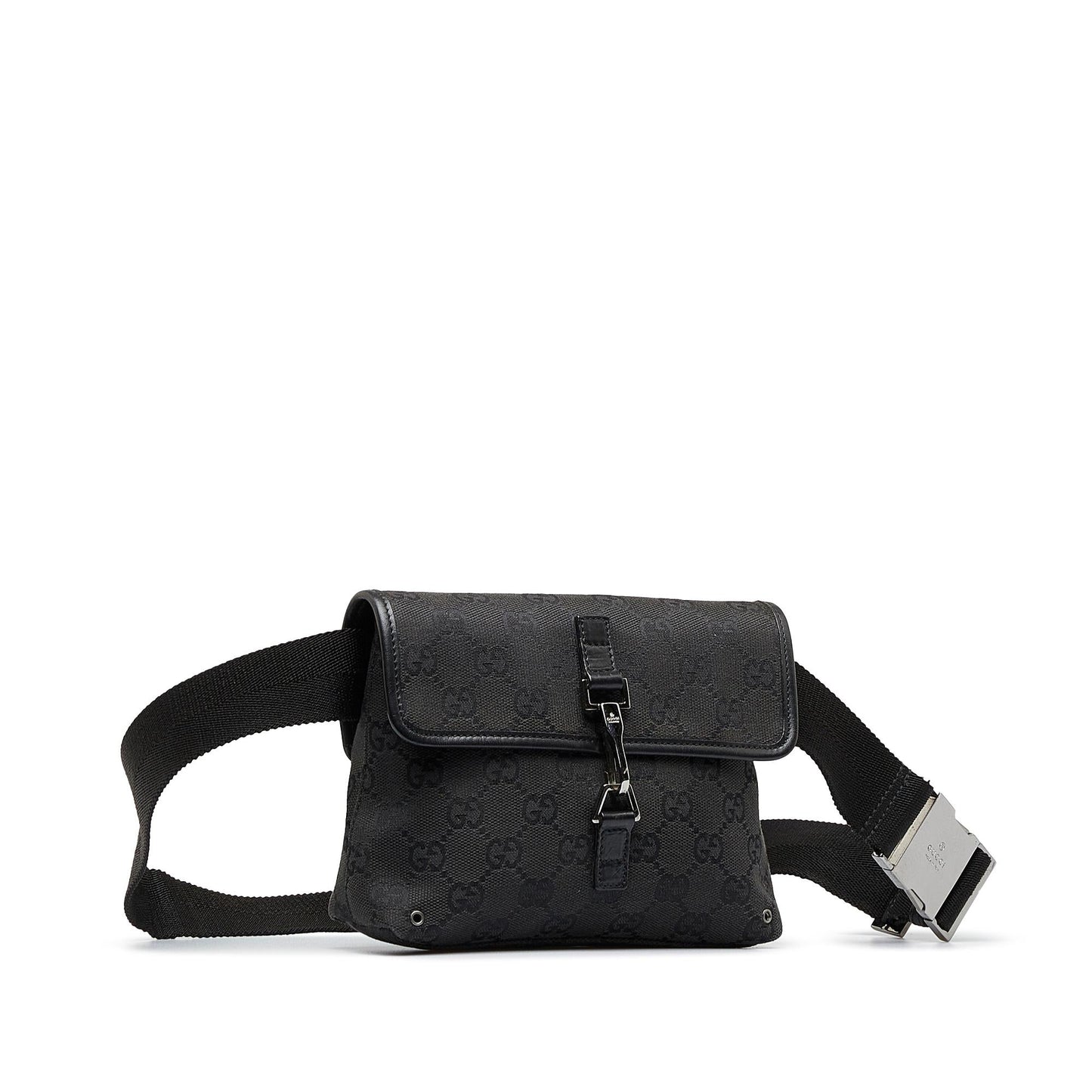 Gucci GG Jackie Belt SHG-qKm8H9 Canvas Black Accessory