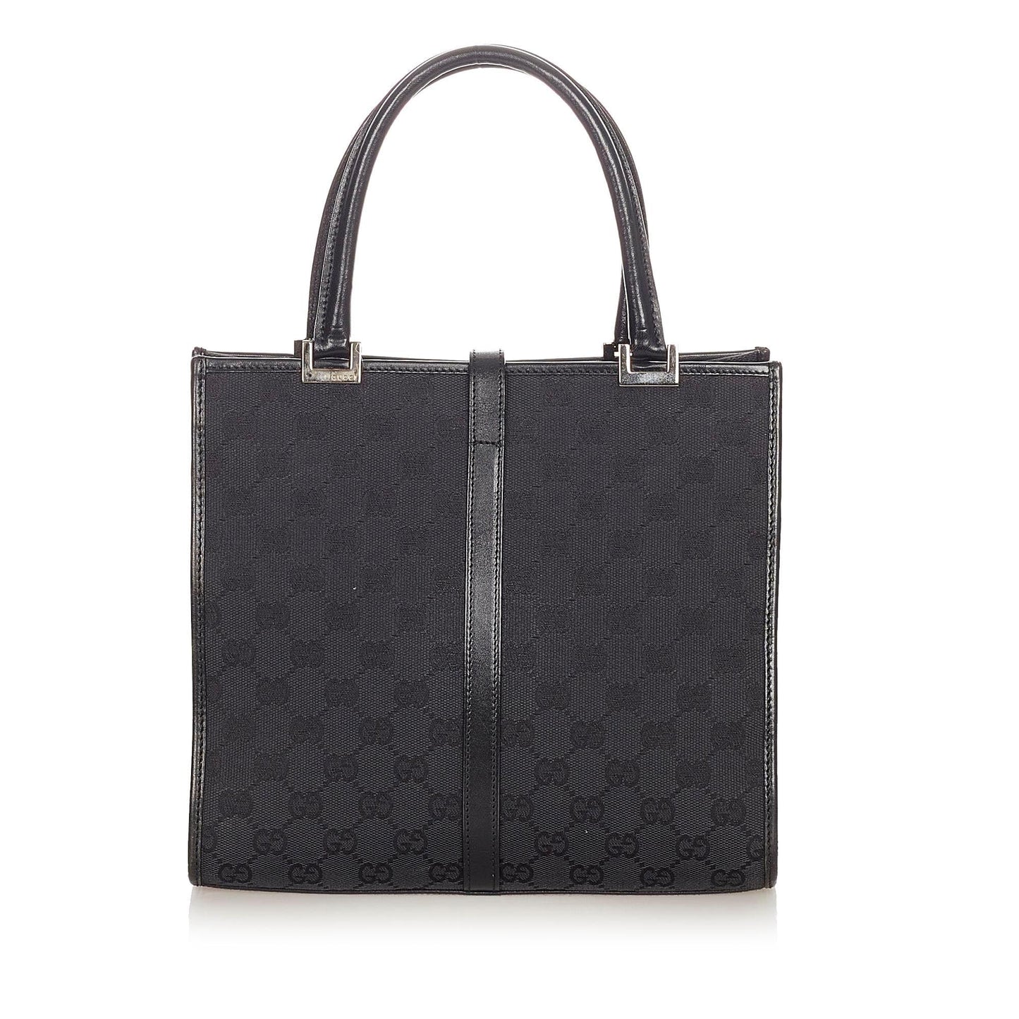 Gucci GG Jackie SHG Canvas Calf Black Satchel Bag