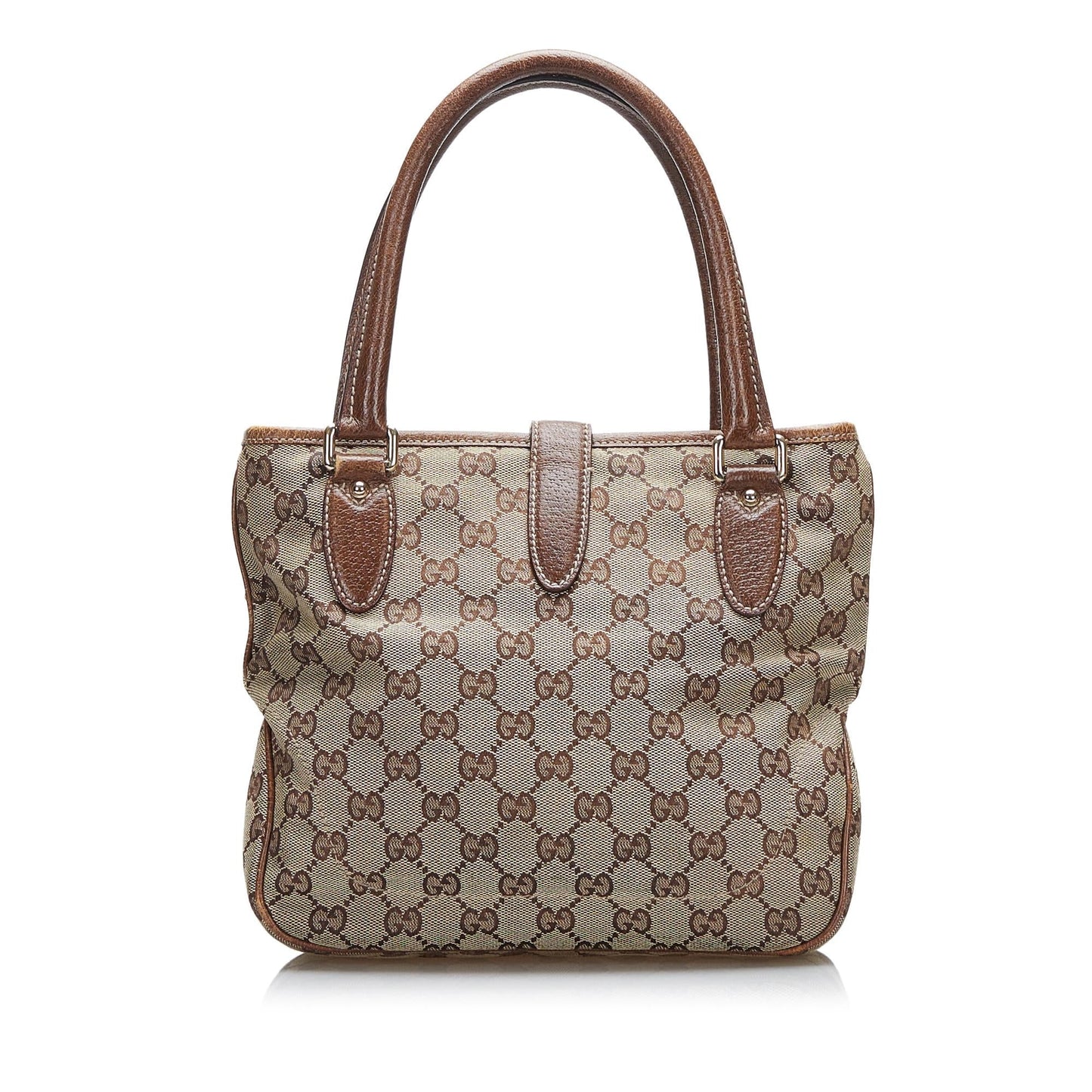 Gucci GG Jackie Piston Lock SHG-oonzW2 Canvas Brown Satchel Bag