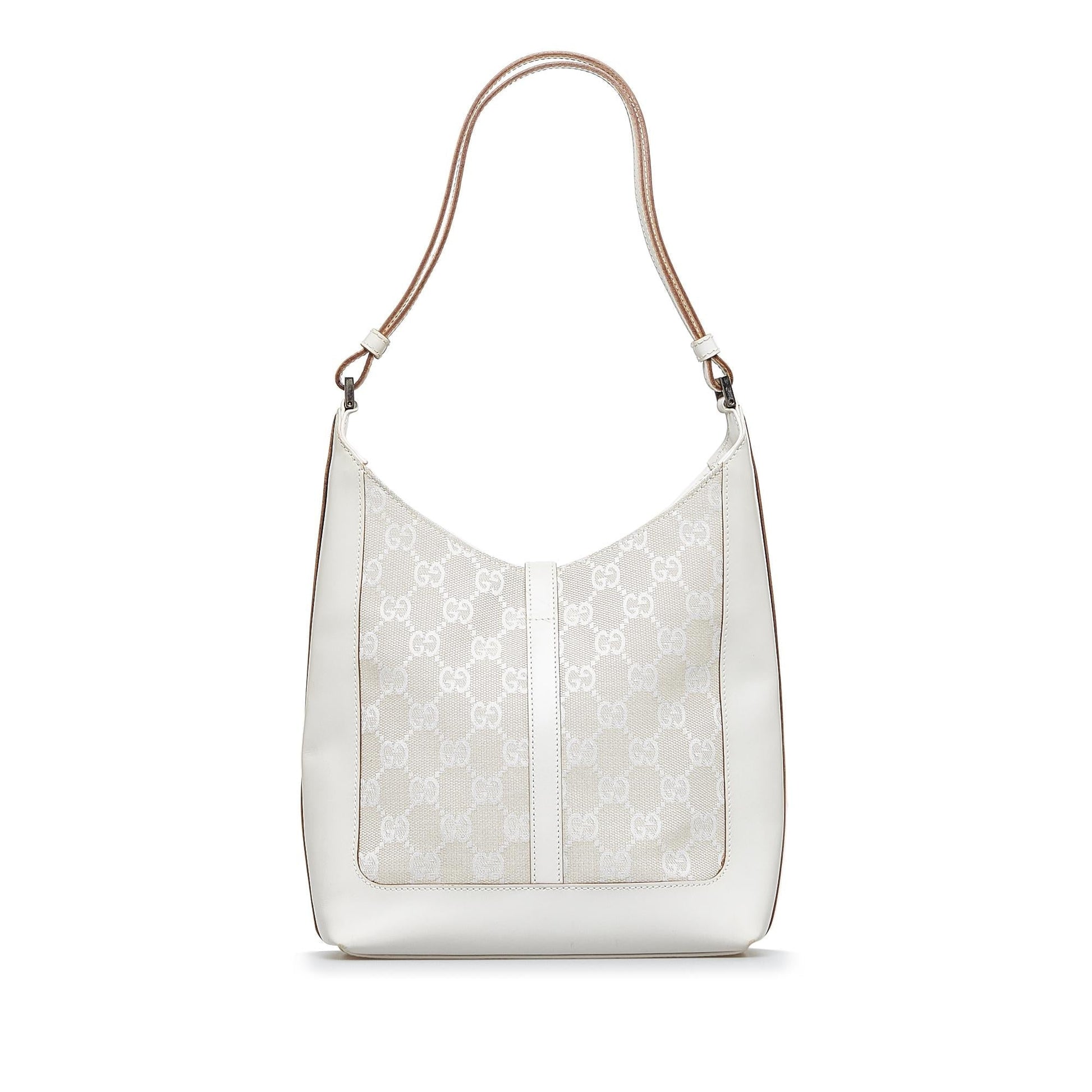Gucci GG Jackie SHG-m7c9Cb Canvas Brown Shoulder Bag