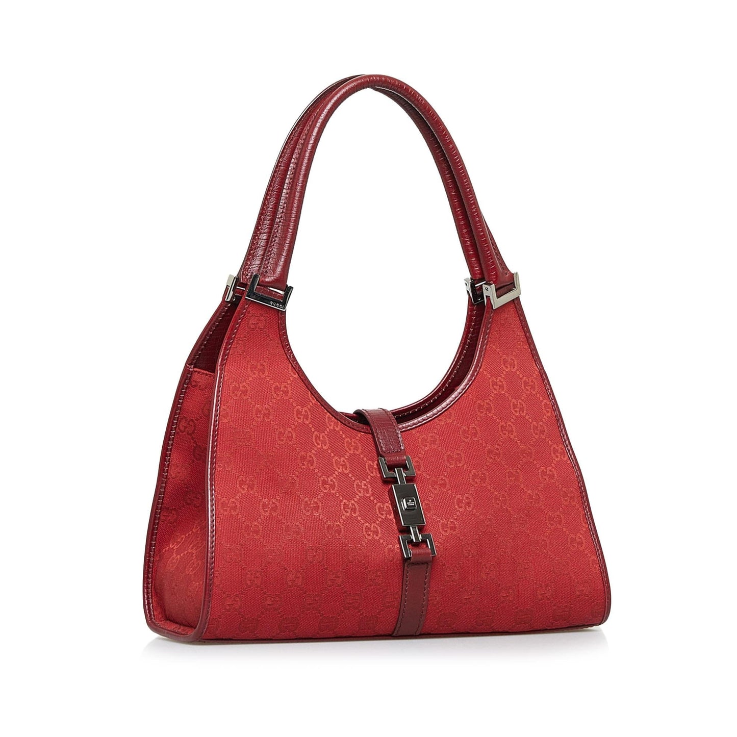 Gucci GG Jackie SHG-eh8fb2 Canvas Red Shoulder Bag