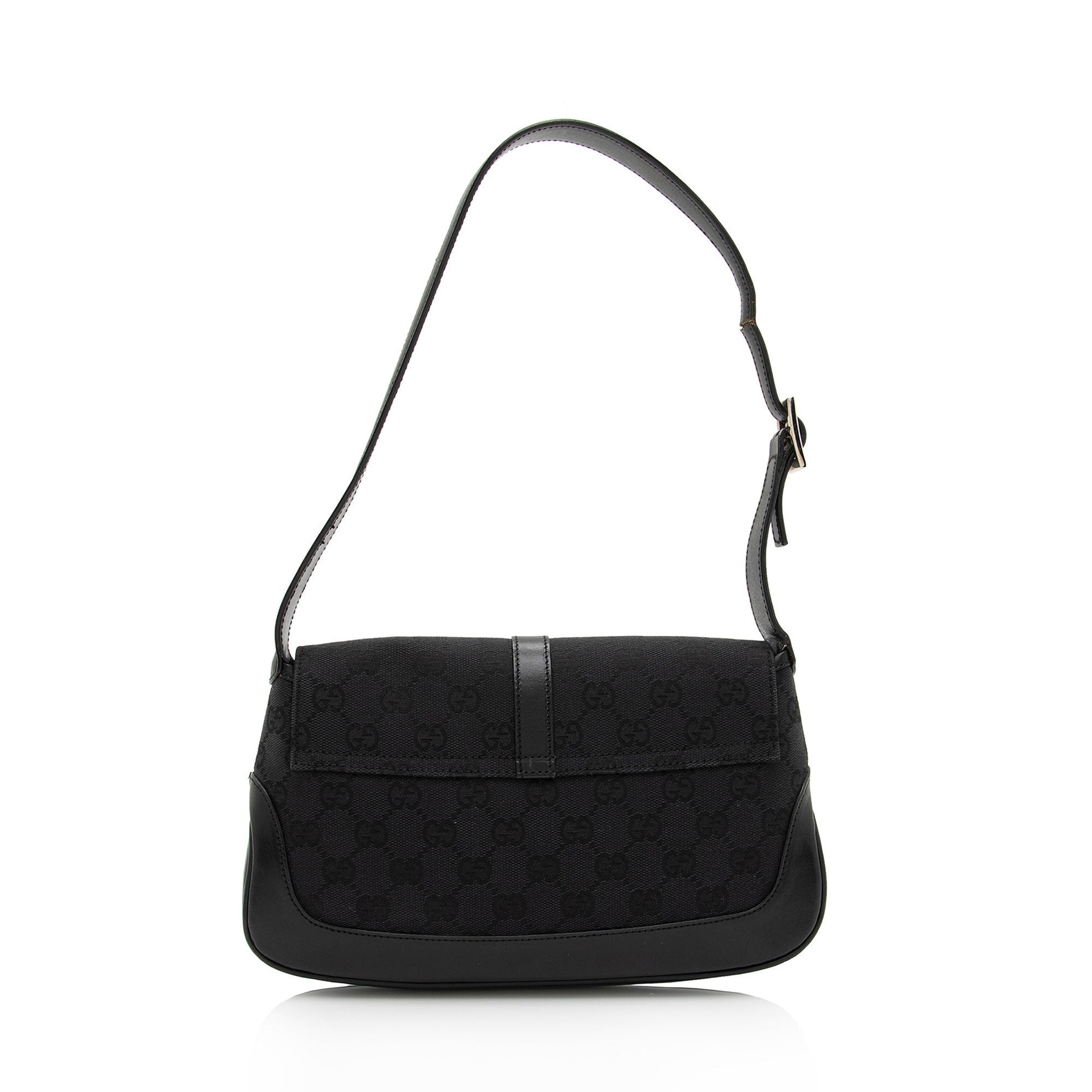Gucci GG Jackie - FINAL SHF-gN3WT6 Leather Canvas Grey Small Shoulder Bag