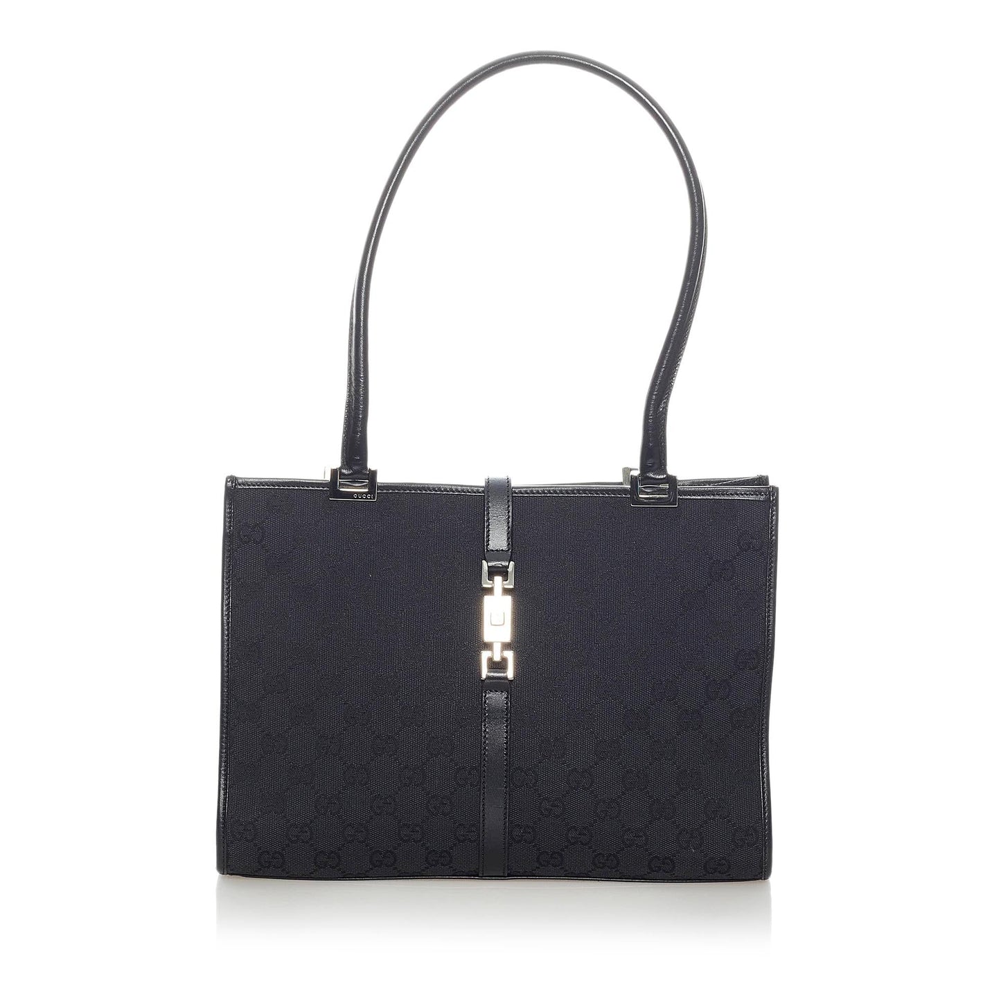 Gucci GG Jackie SHG Canvas Black Tote Bag