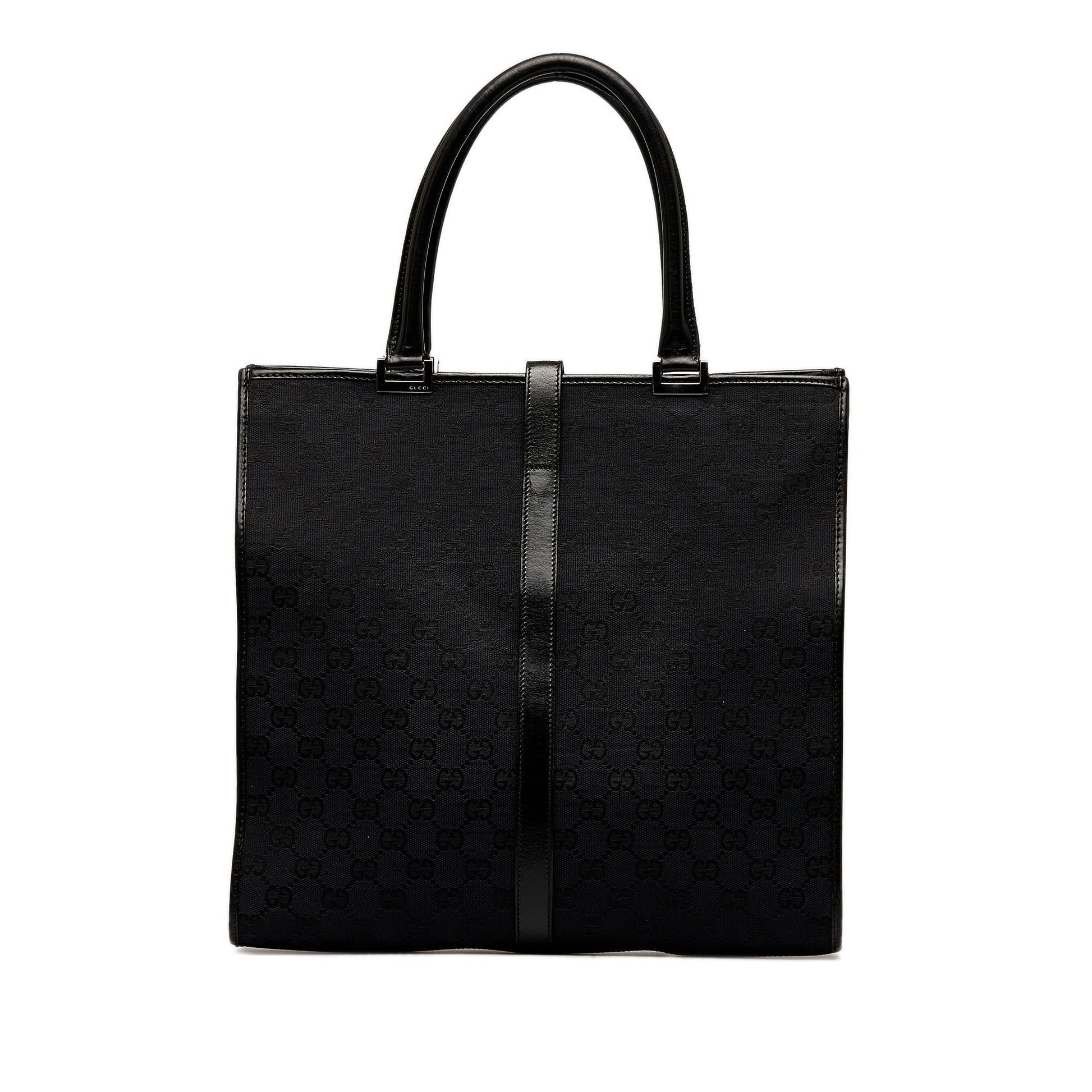 Gucci GG Jackie SHG-tPNXu6 Canvas Black Tote Bag