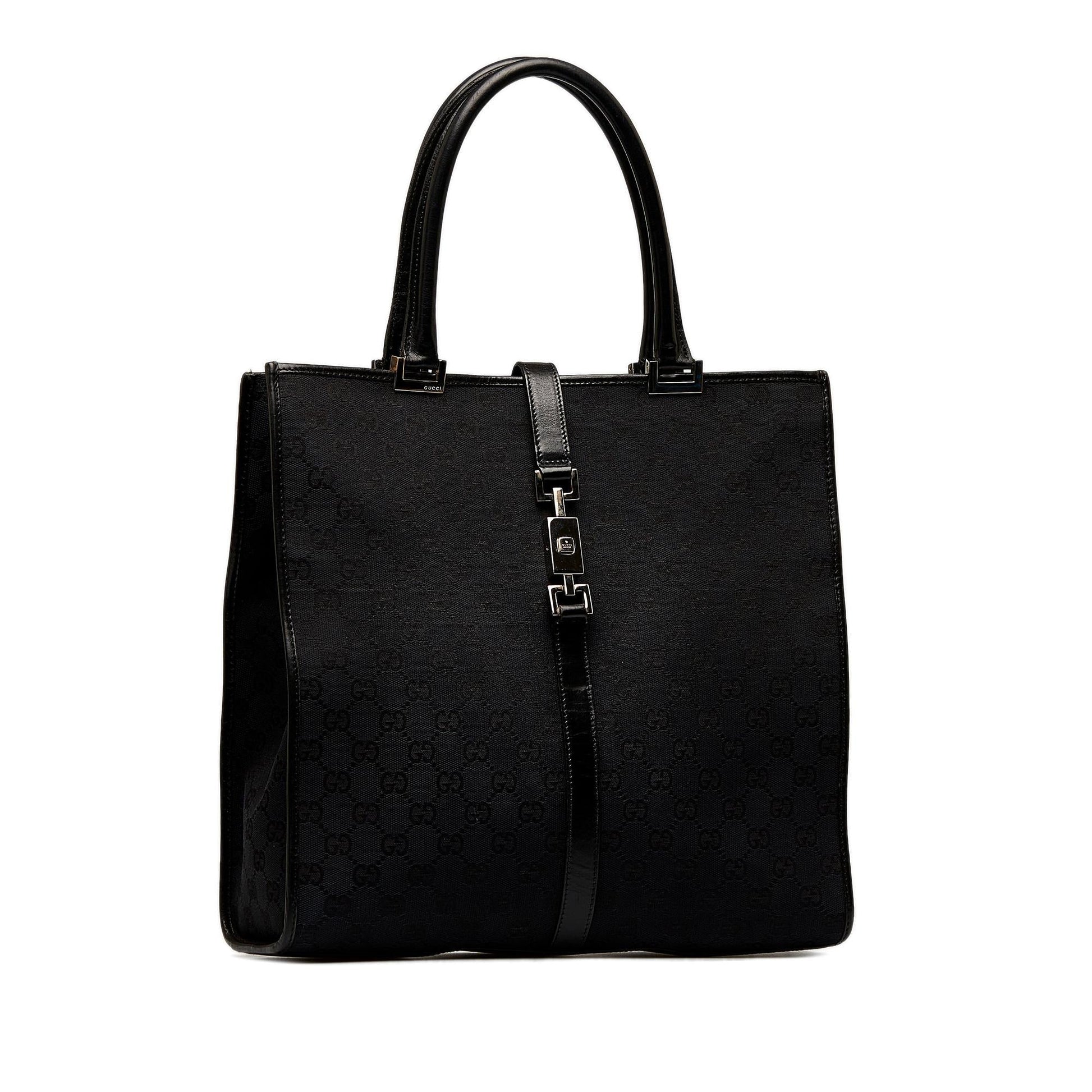 Gucci GG Jackie SHG-tPNXu6 Canvas Black Tote Bag