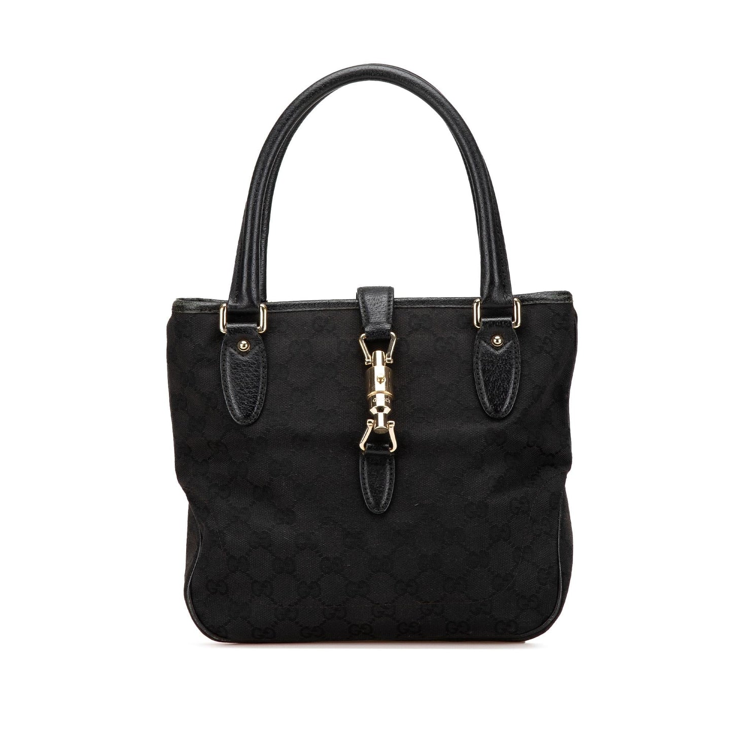 Gucci GG Jackie Canvas Black Tote Bag Jackie Tote