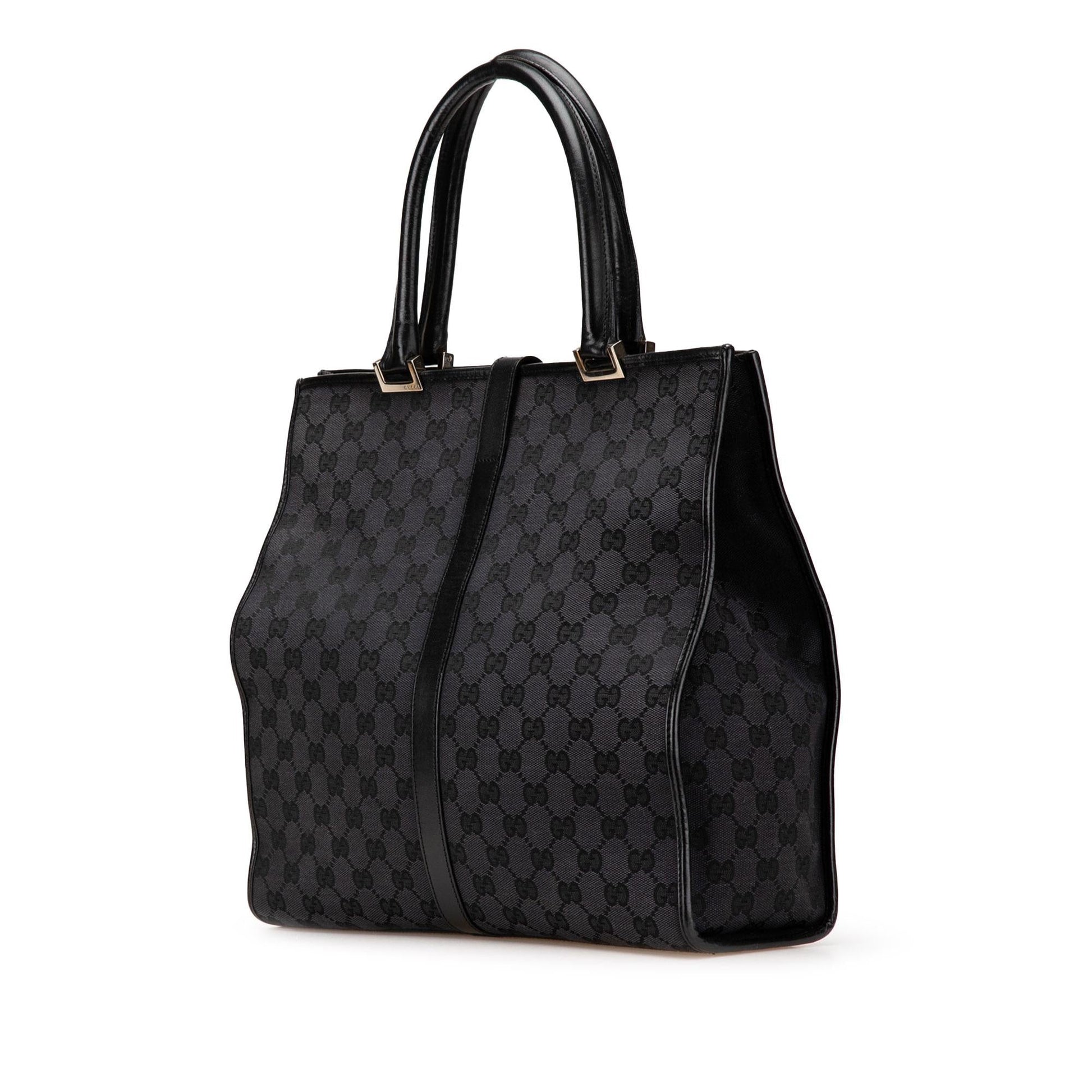 Gucci GG Jackie Canvas Black Tote Bag