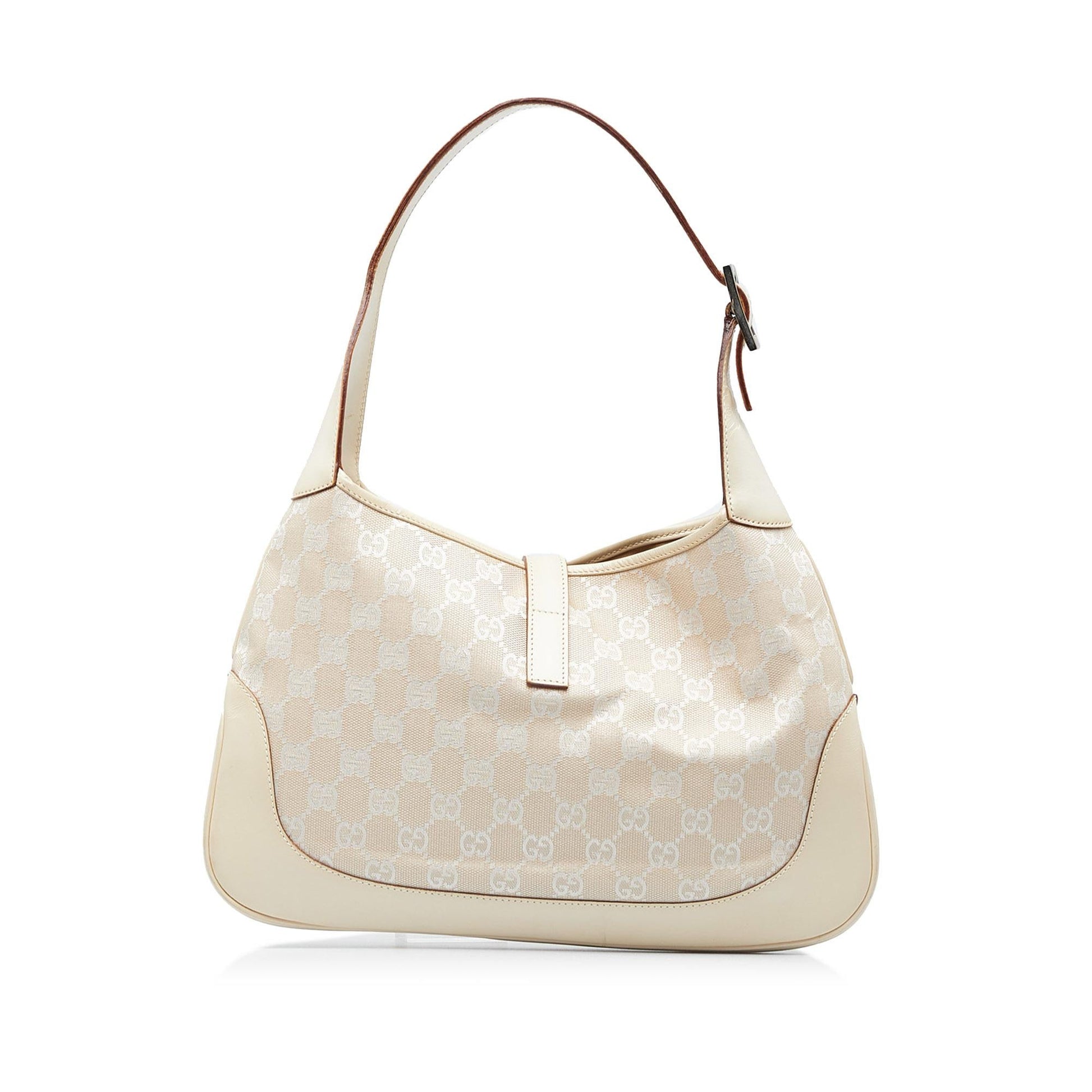 Gucci GG Jackie SHG-xaMX9Q Canvas Brown Shoulder Bag