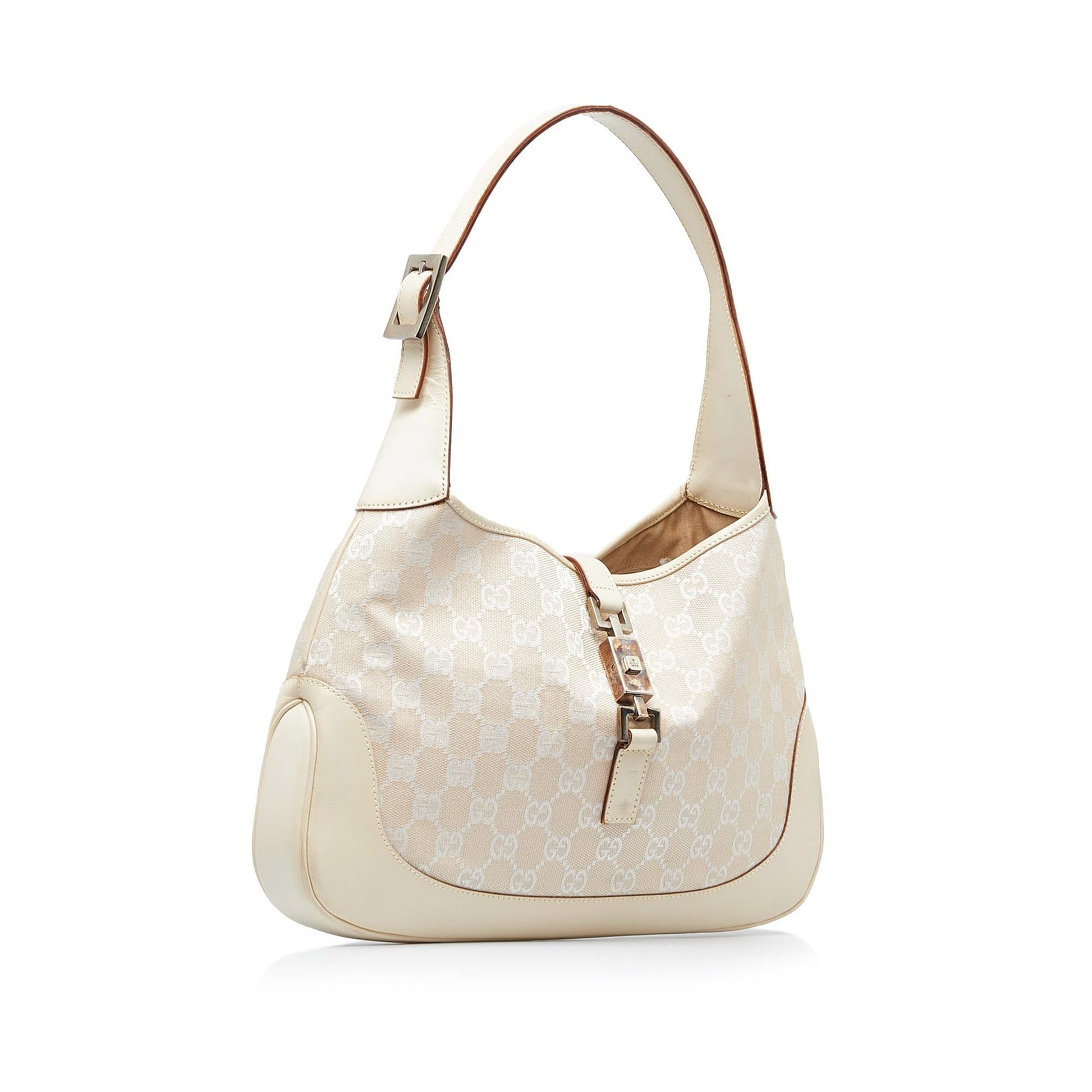 Gucci GG Jackie SHG-xaMX9Q Canvas Brown Shoulder Bag
