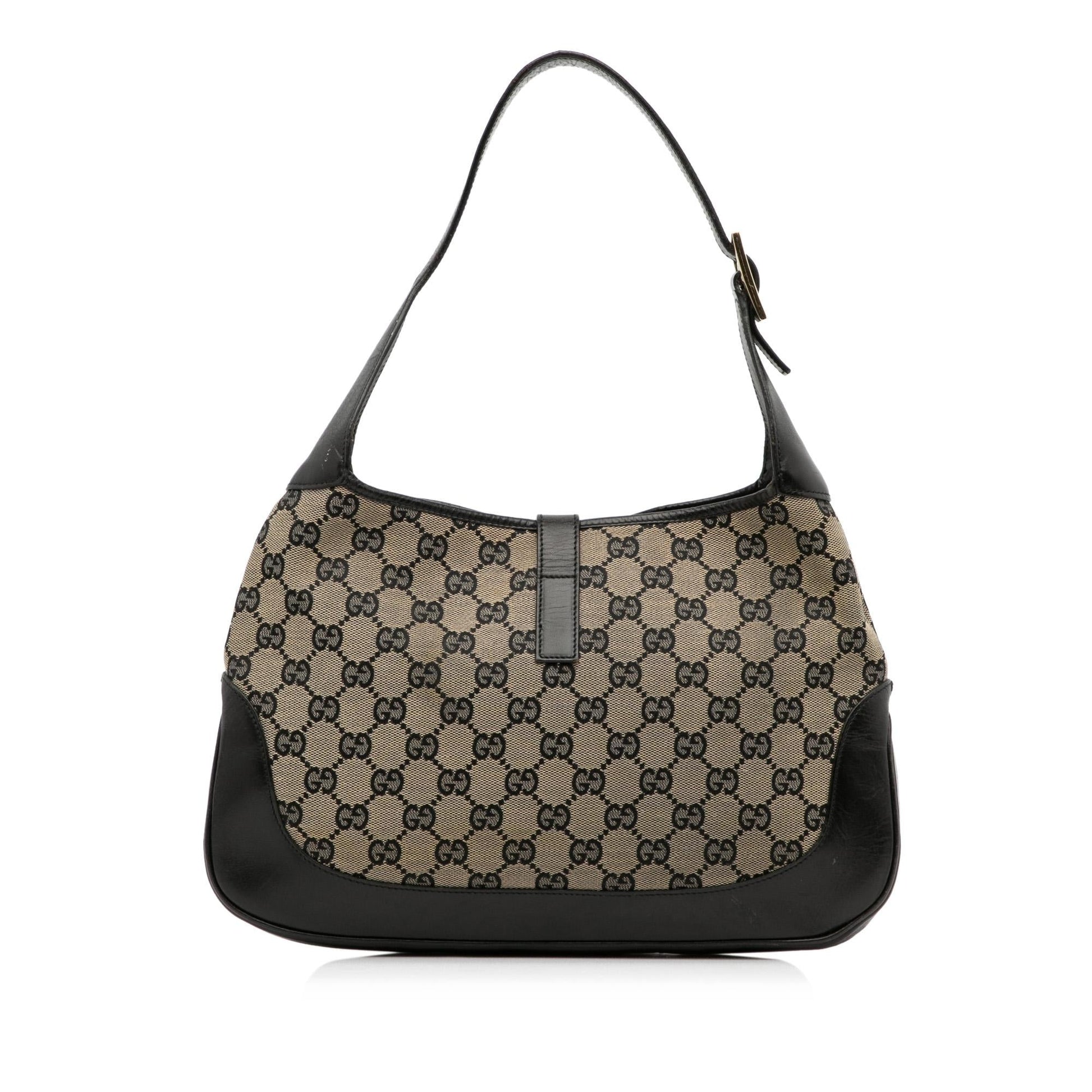 Gucci GG Jackie SHG-FXTd0W Canvas Brown Shoulder Bag