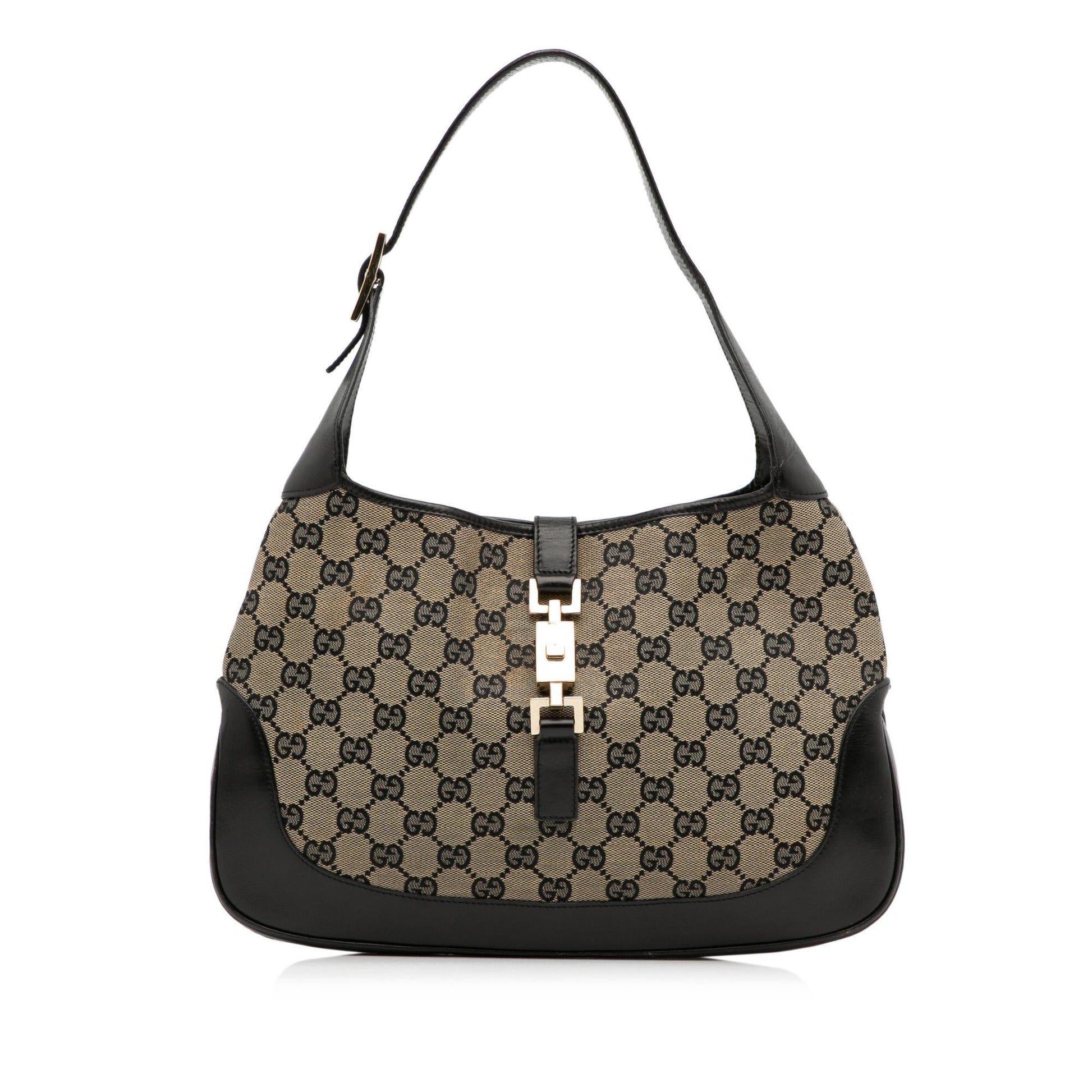 Gucci GG Jackie SHG-FXTd0W Canvas Brown Shoulder Bag