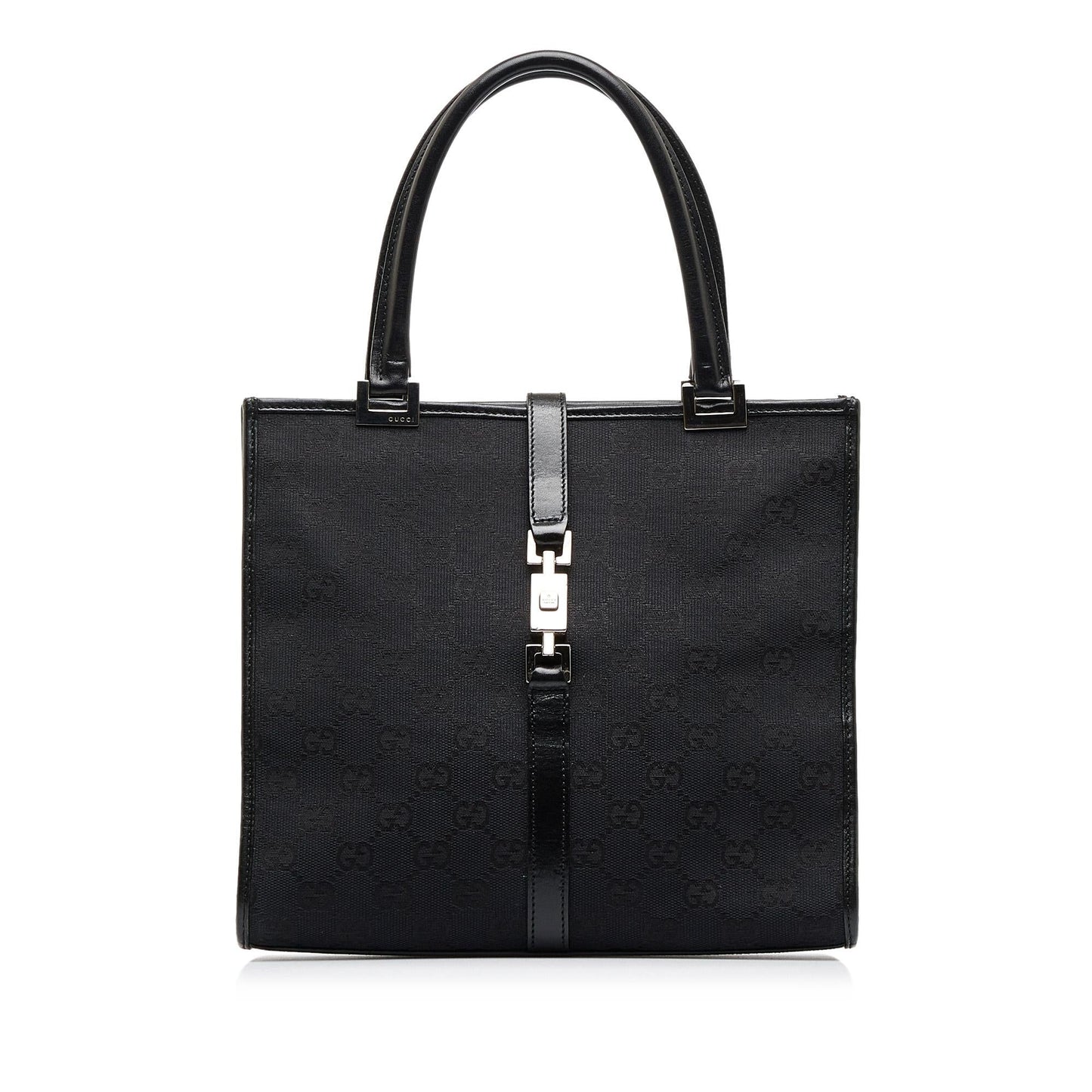 Gucci GG Jackie SHG-k3MP7Z Canvas Black Tote Bag