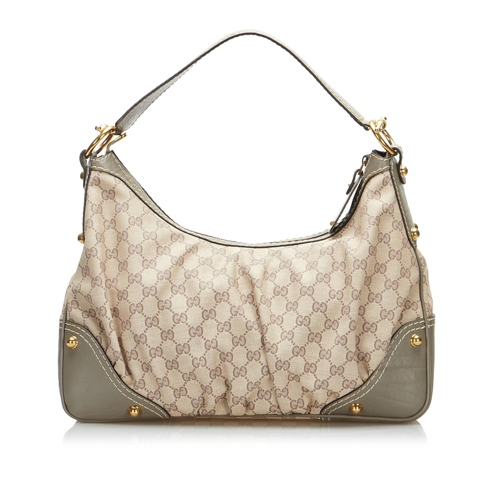 Gucci GG Jockey SHG-L42G2r Canvas Brown Shoulder Bag