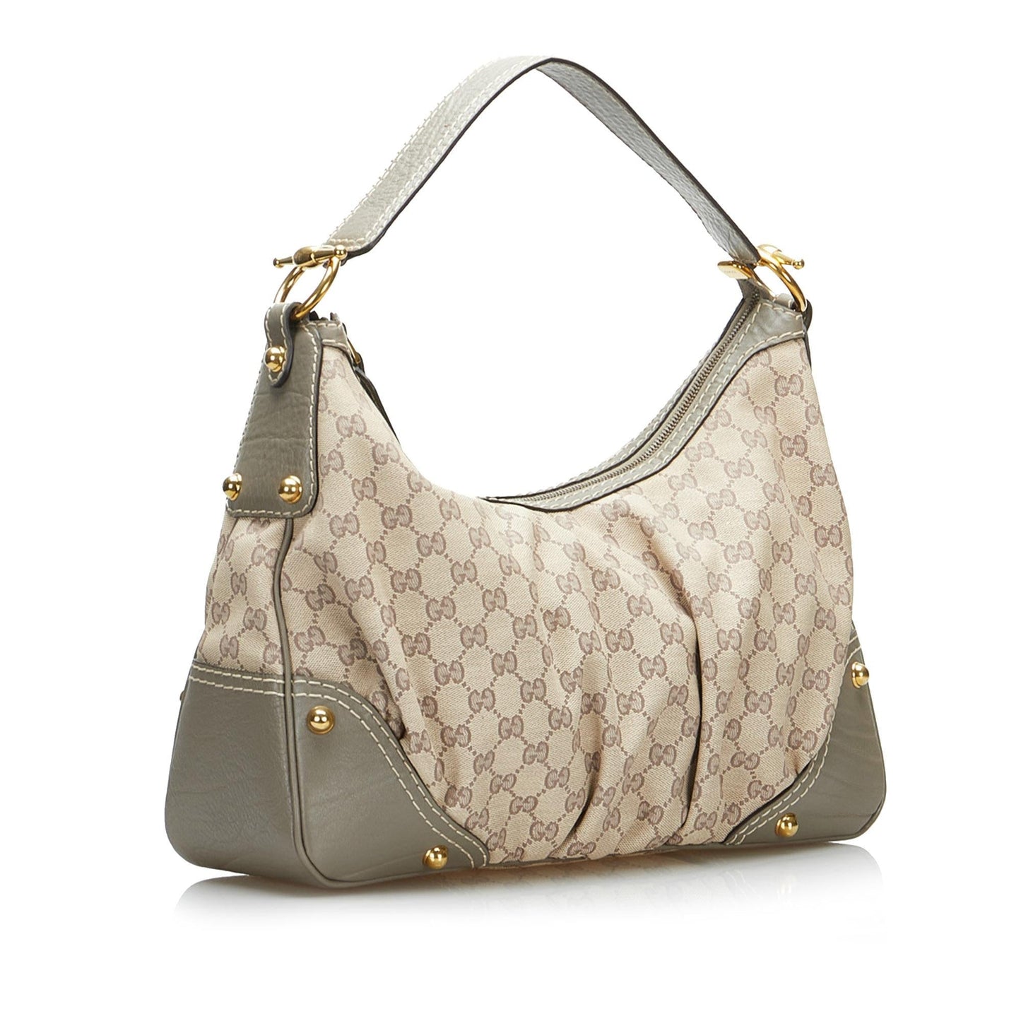 Gucci GG Jockey SHG-L42G2r Canvas Brown Shoulder Bag