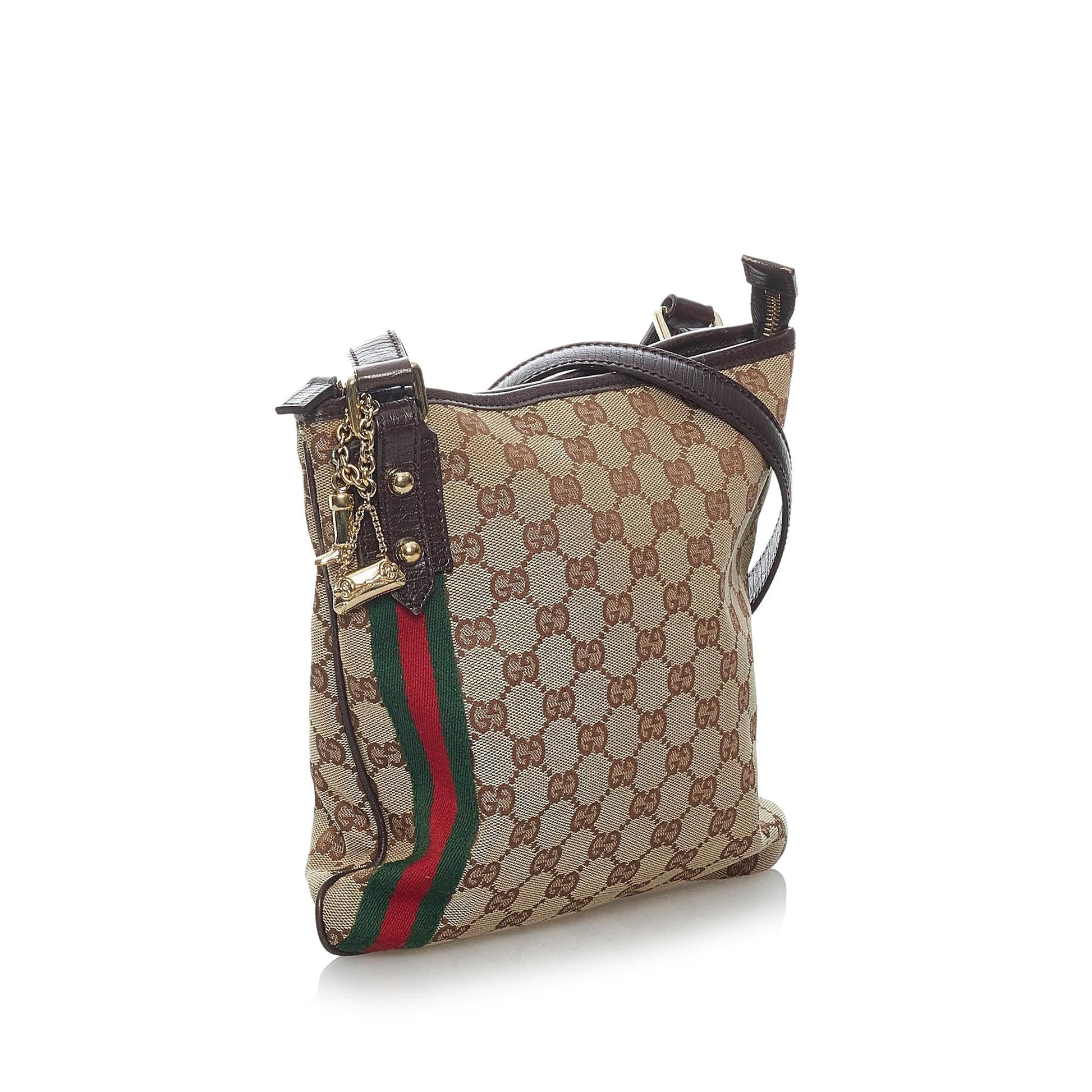 Gucci GG Jolicoeur SHG Canvas Brown Crossbody Bag 3