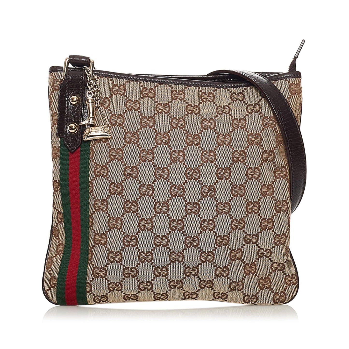 Gucci GG Jolicoeur SHG Canvas Brown Crossbody Bag 4