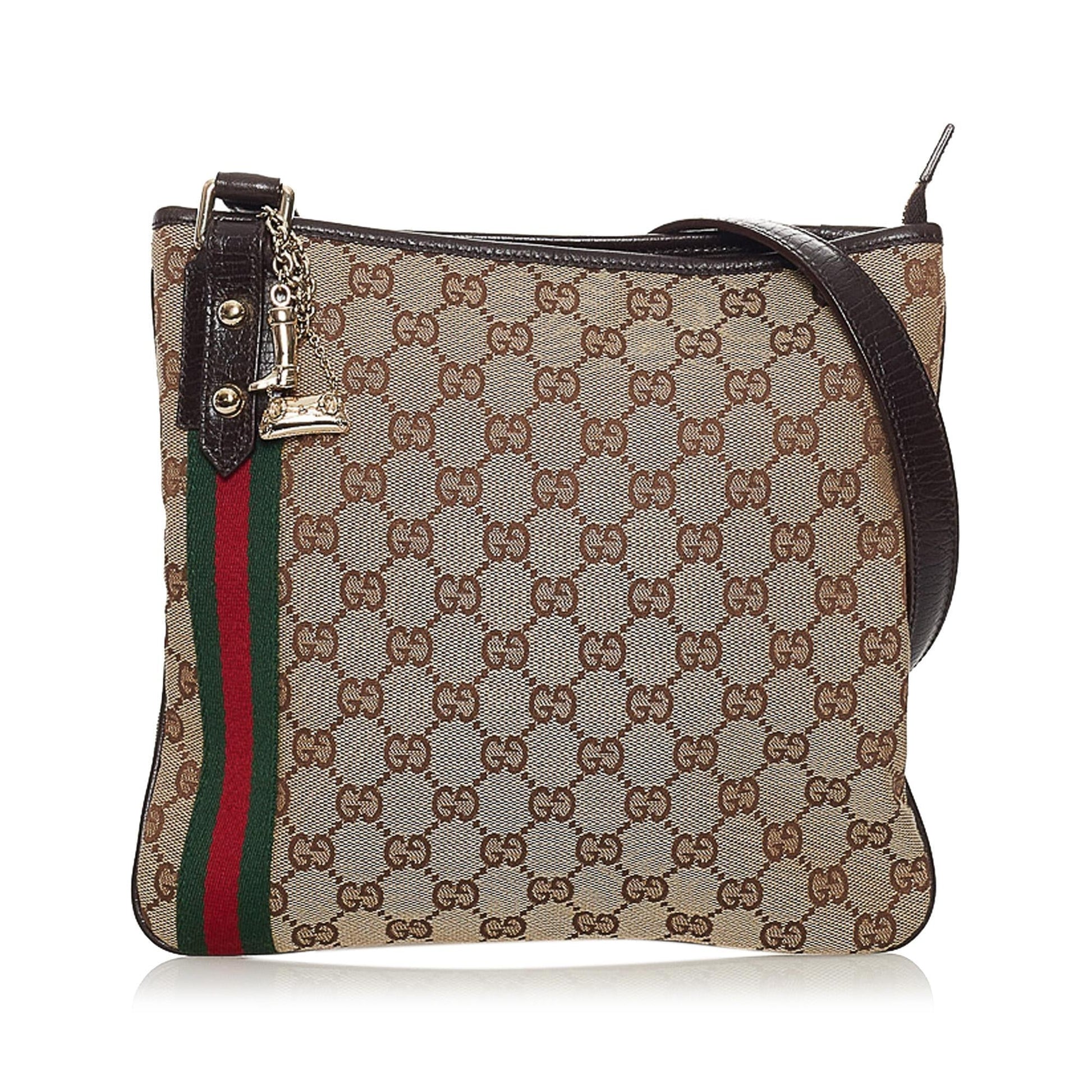 Gucci GG Jolicoeur SHG Canvas Brown Crossbody Bag 4