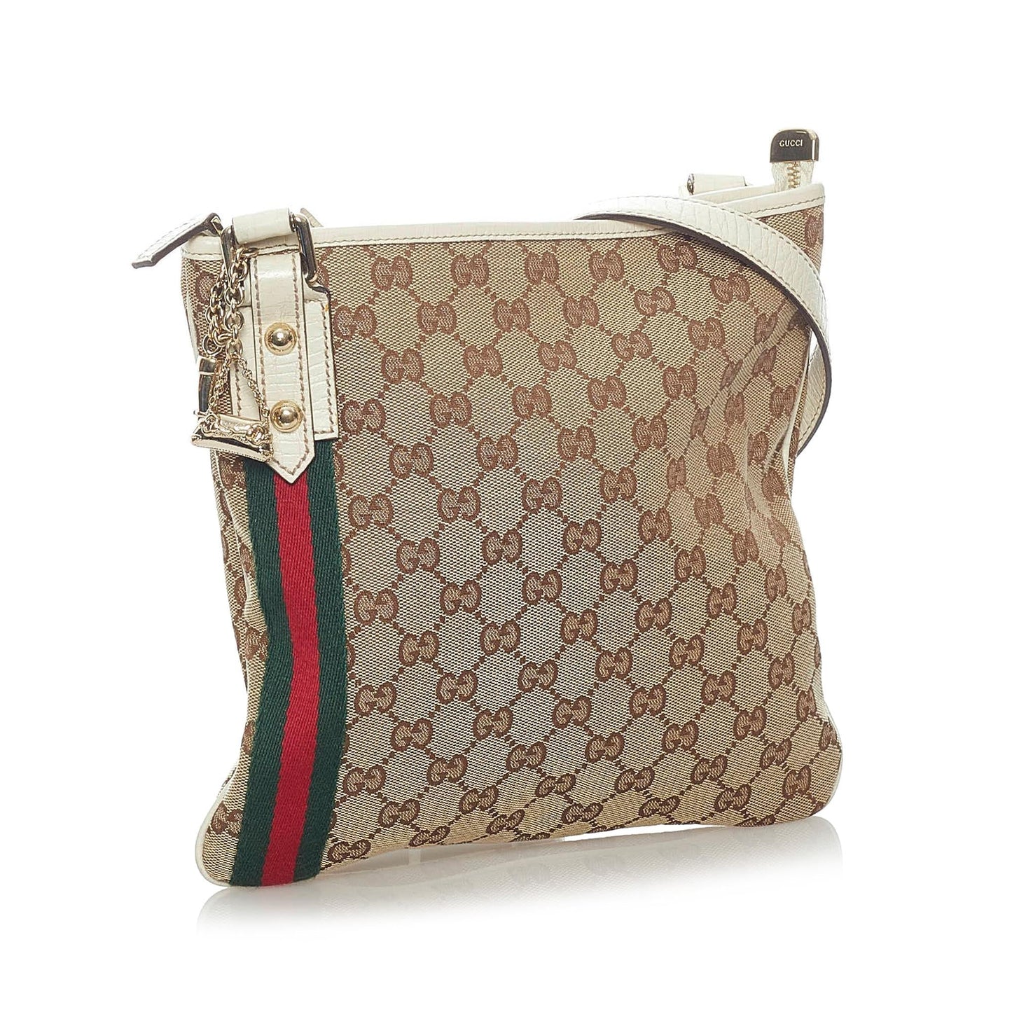 Gucci GG Jolicoeur SHG Canvas Calf Brown Crossbody Bag