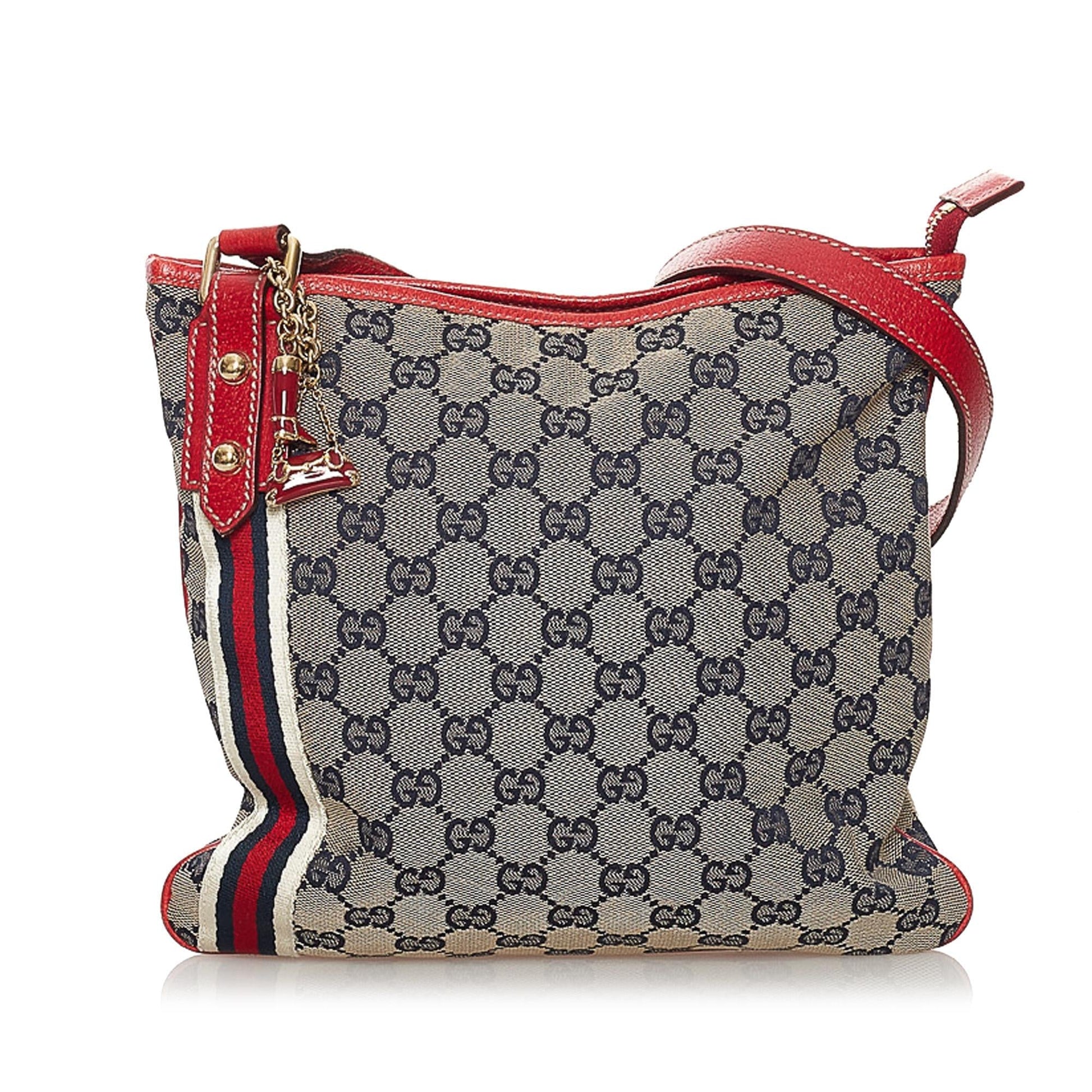 Gucci GG Jolicoeur SHG Canvas Brown Crossbody Bag