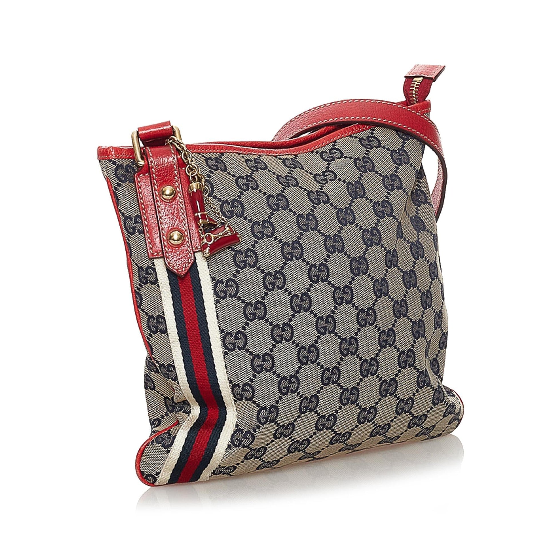Gucci GG Jolicoeur SHG Canvas Brown Crossbody Bag