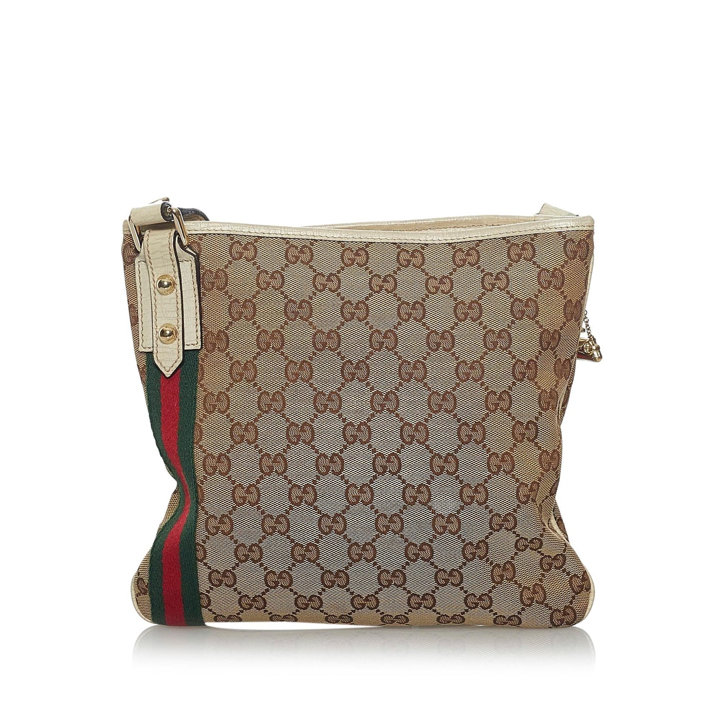 Gucci GG Jolicoeur SHG Canvas Brown Crossbody Bag Bag Shg