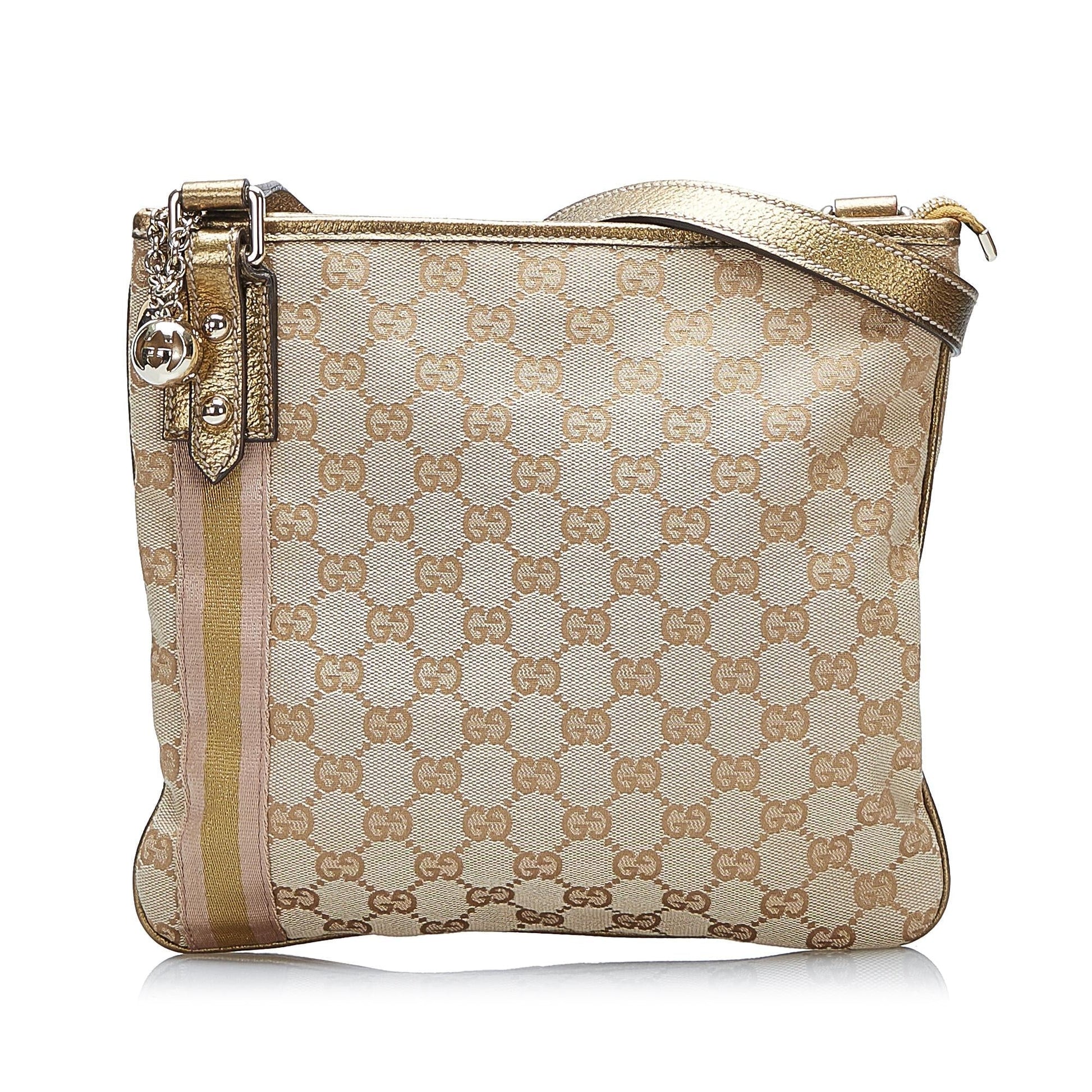 Gucci GG Jolicoeur SHG-HuInJn Canvas Brown Crossbody Bag