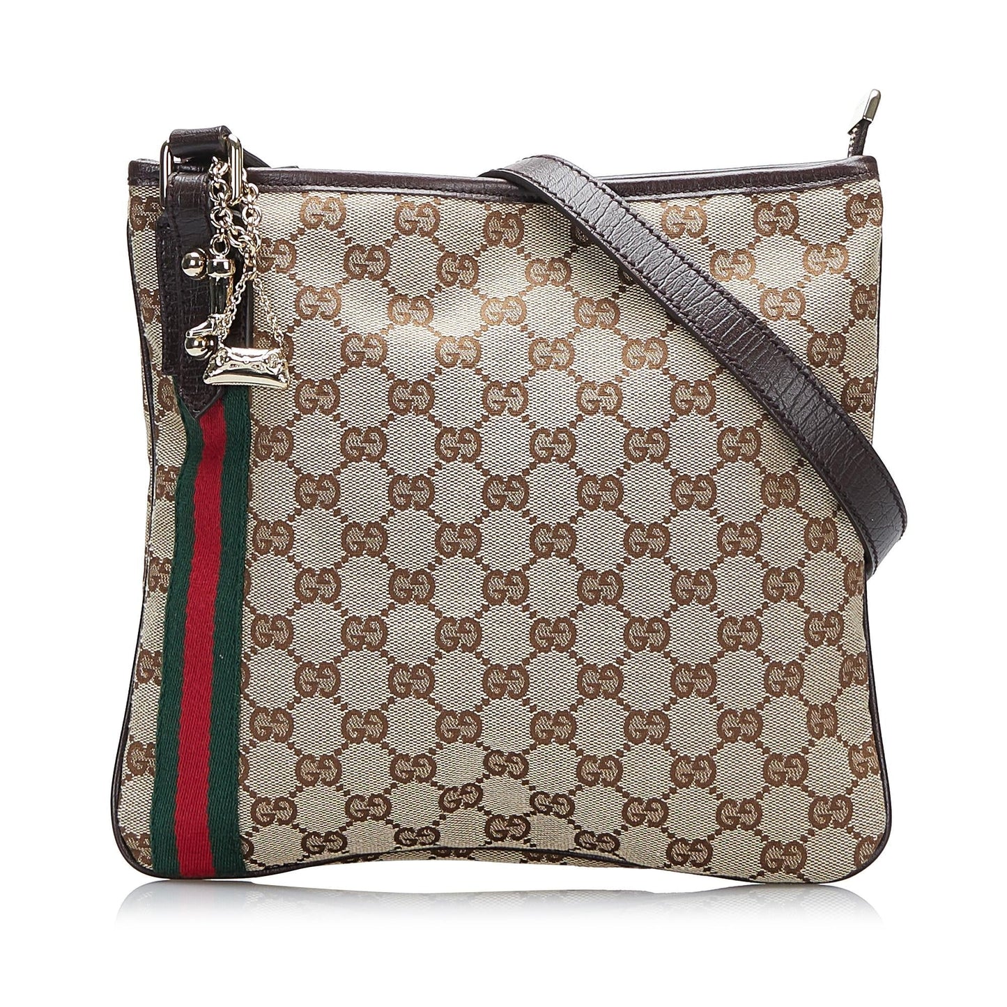 Gucci GG Jolicoeur SHG-wzUiyI Canvas Brown Crossbody Bag