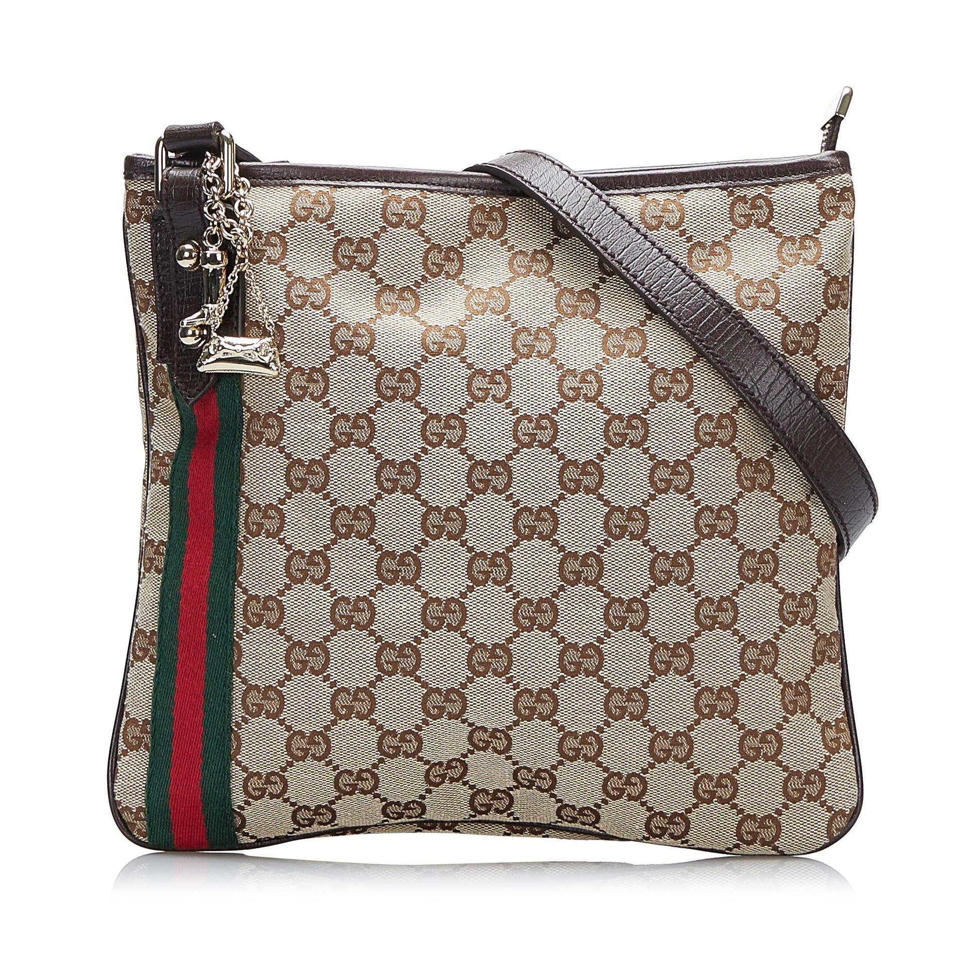 Gucci GG Jolicoeur SHG-wzUiyI Canvas Brown Crossbody Bag