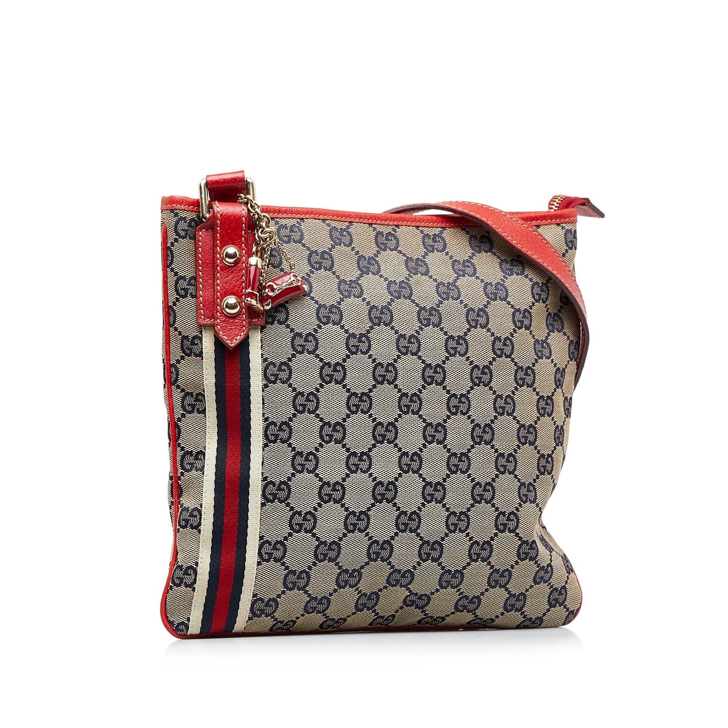 Gucci GG Jolicoeur SHG-Jh4DuX Canvas Calf Grey Crossbody Bag