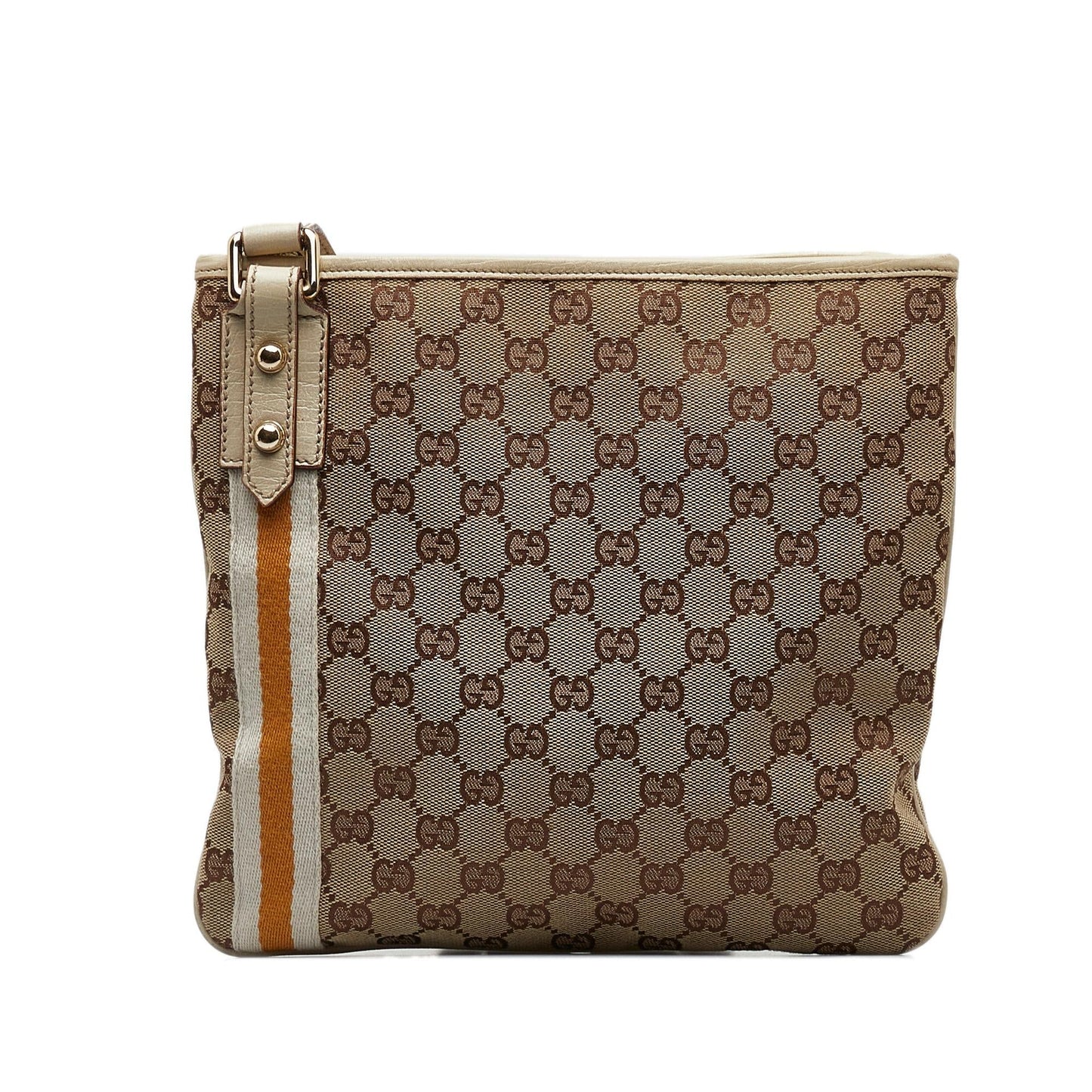 Gucci GG Jolicoeur SHG-mSVWxI Canvas Brown Crossbody Bag