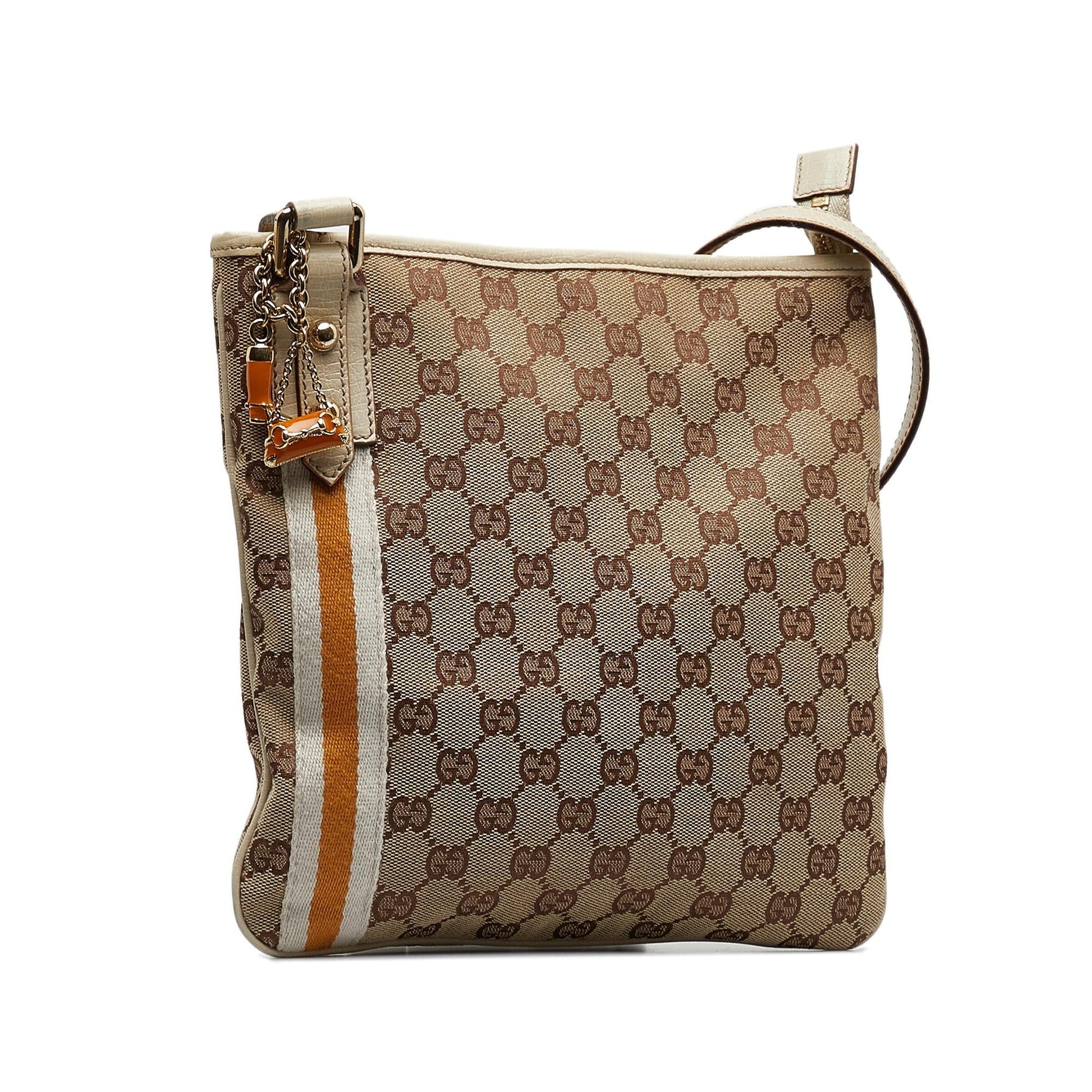 Gucci GG Jolicoeur SHG-mSVWxI Canvas Brown Crossbody Bag