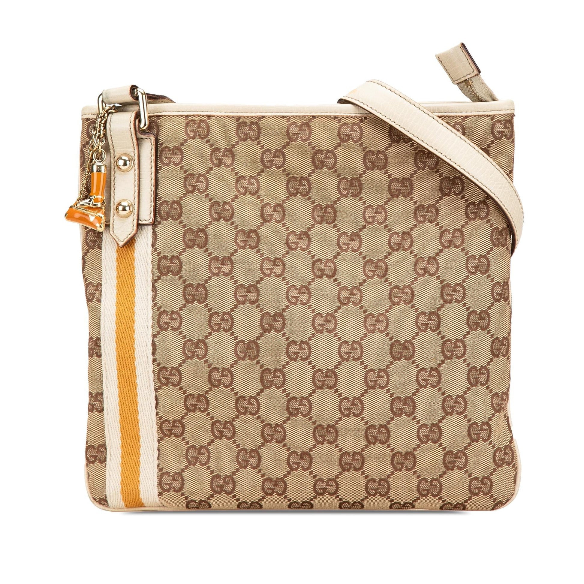 Gucci GG Jolicoeur Canvas Brown Crossbody Bag